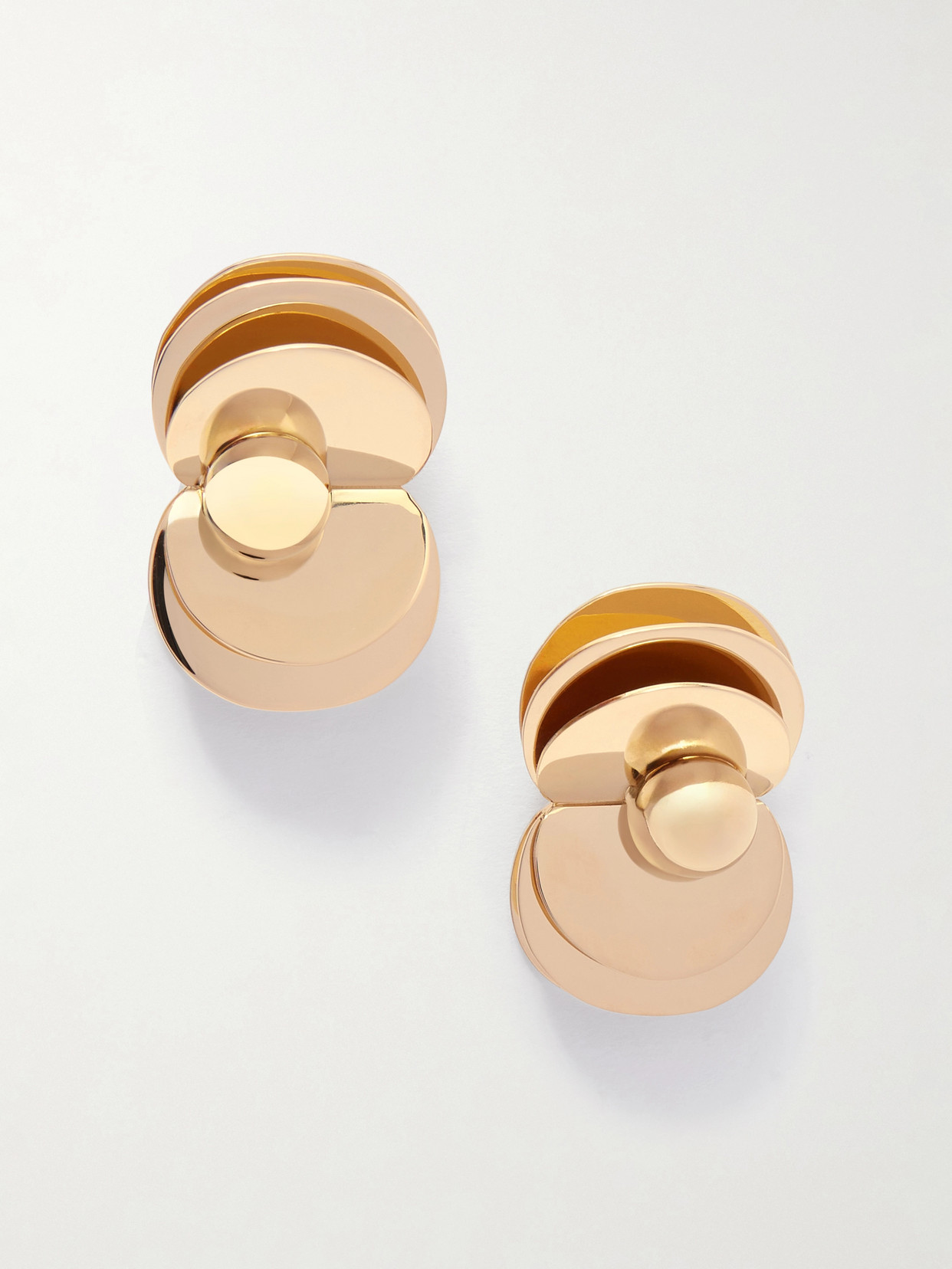 La Doublej Aura Gold-plated Clip Earrings