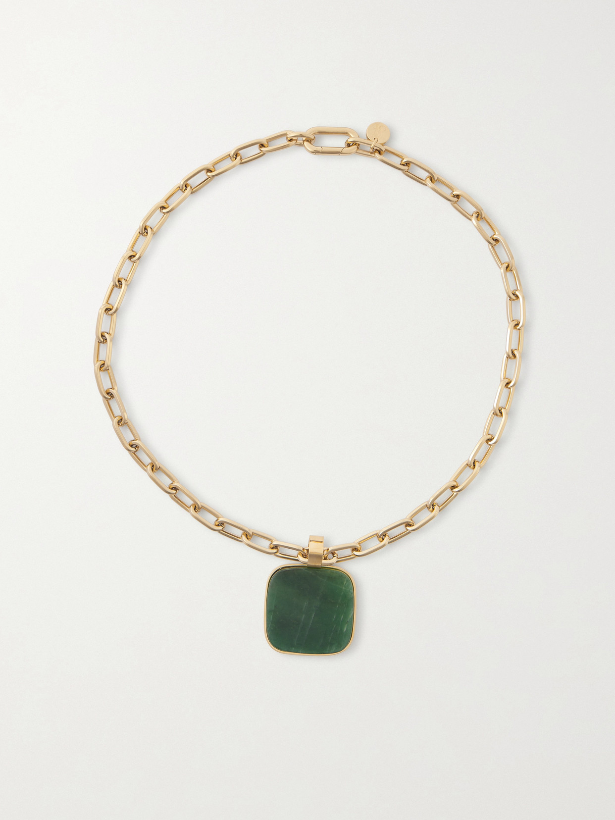 La Doublej Soul Gold-tone And Jade Necklace In Green
