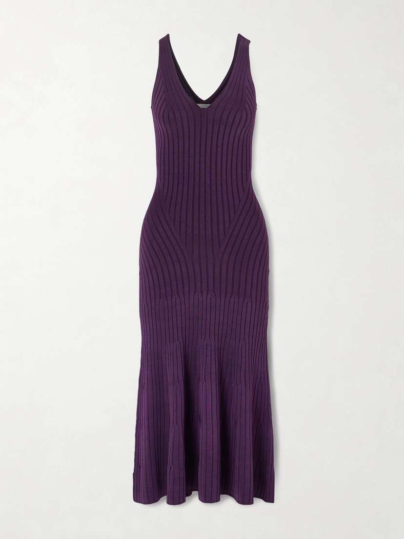 Adam Lippes Twyla Ribbed-knit Midi Dress