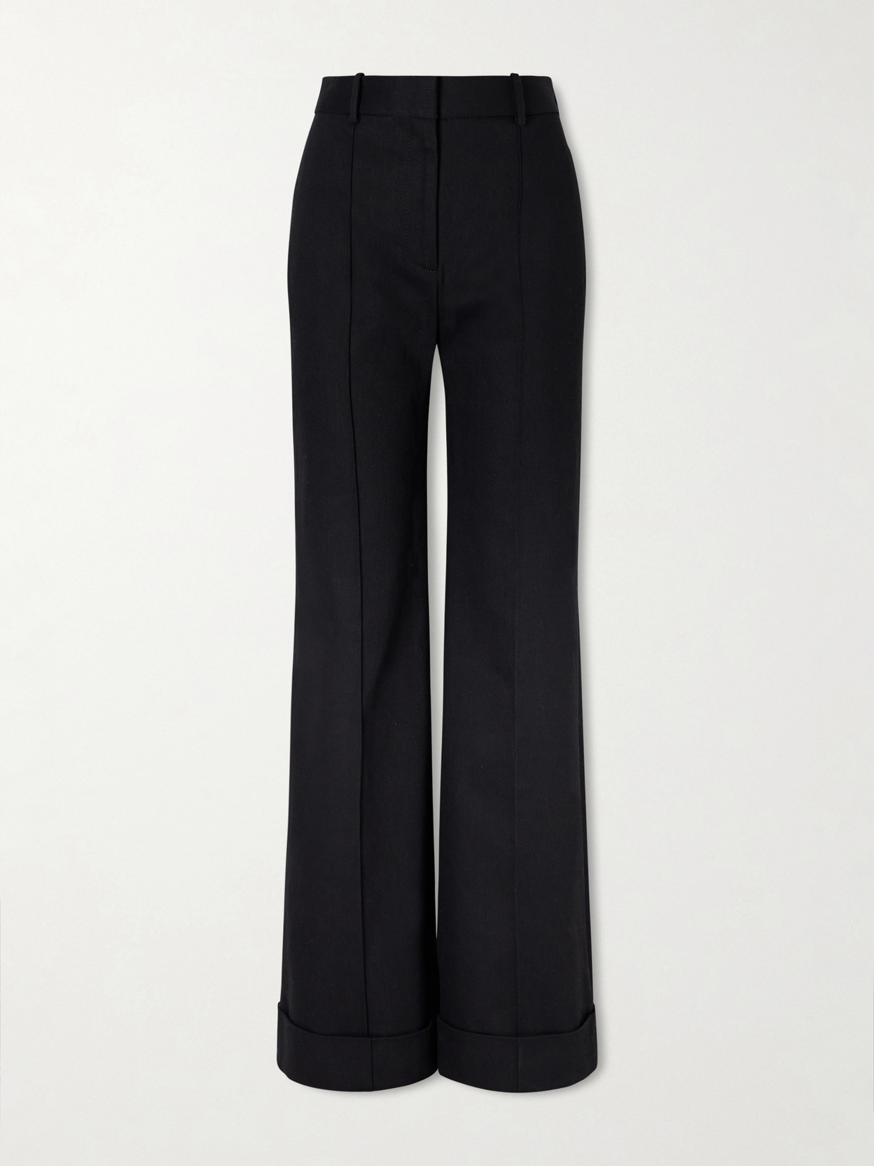 Adam Lippes Deeda High-rise Flared Jeans In Black