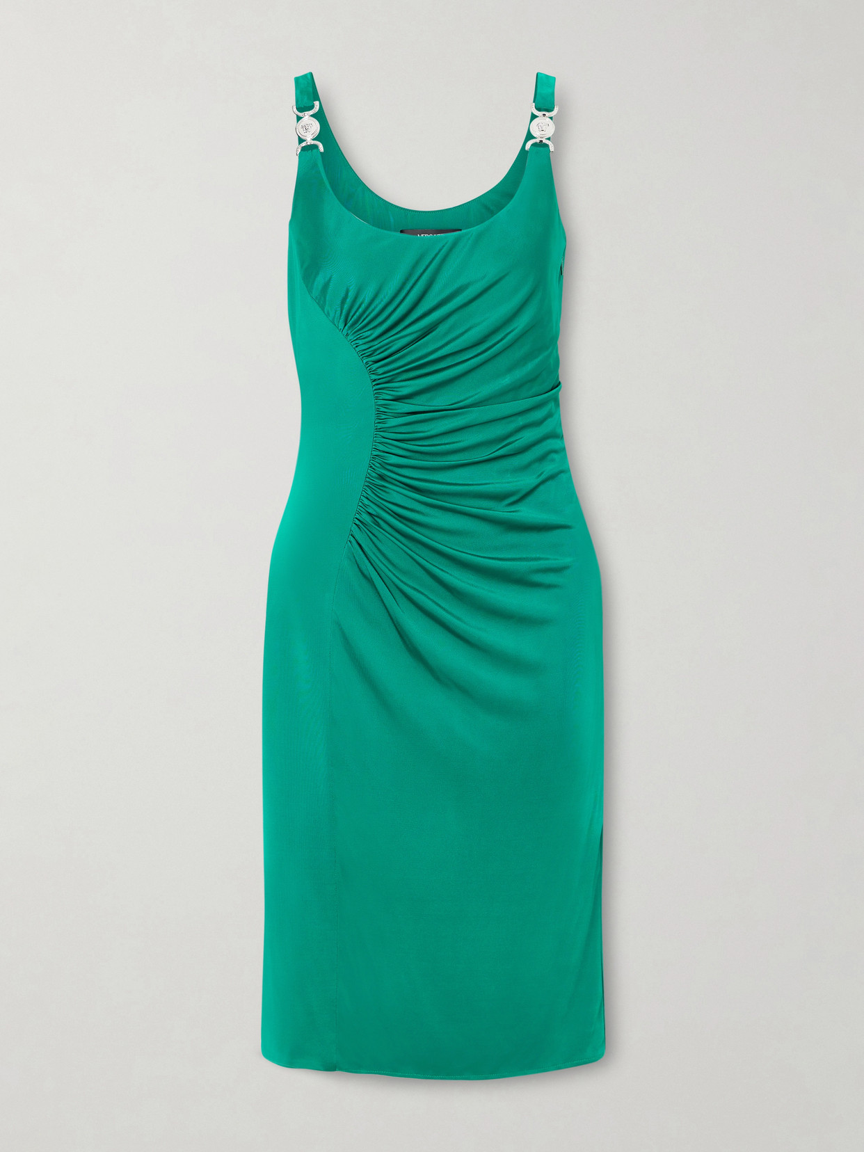 Versace Cocktail Dress Responsible Vicose Liquid Jersey In Green