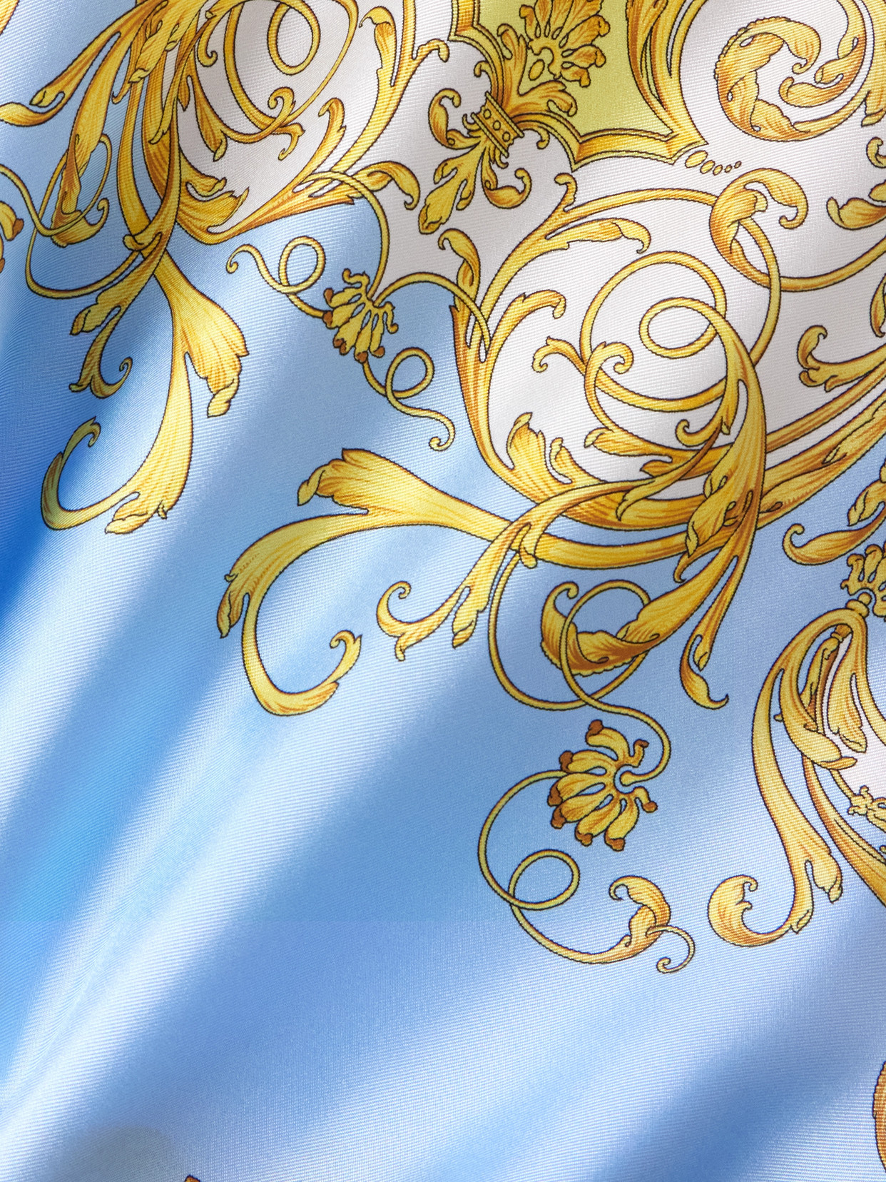 Versace Printed Silk Twill Midi Shirt Dress In Multi