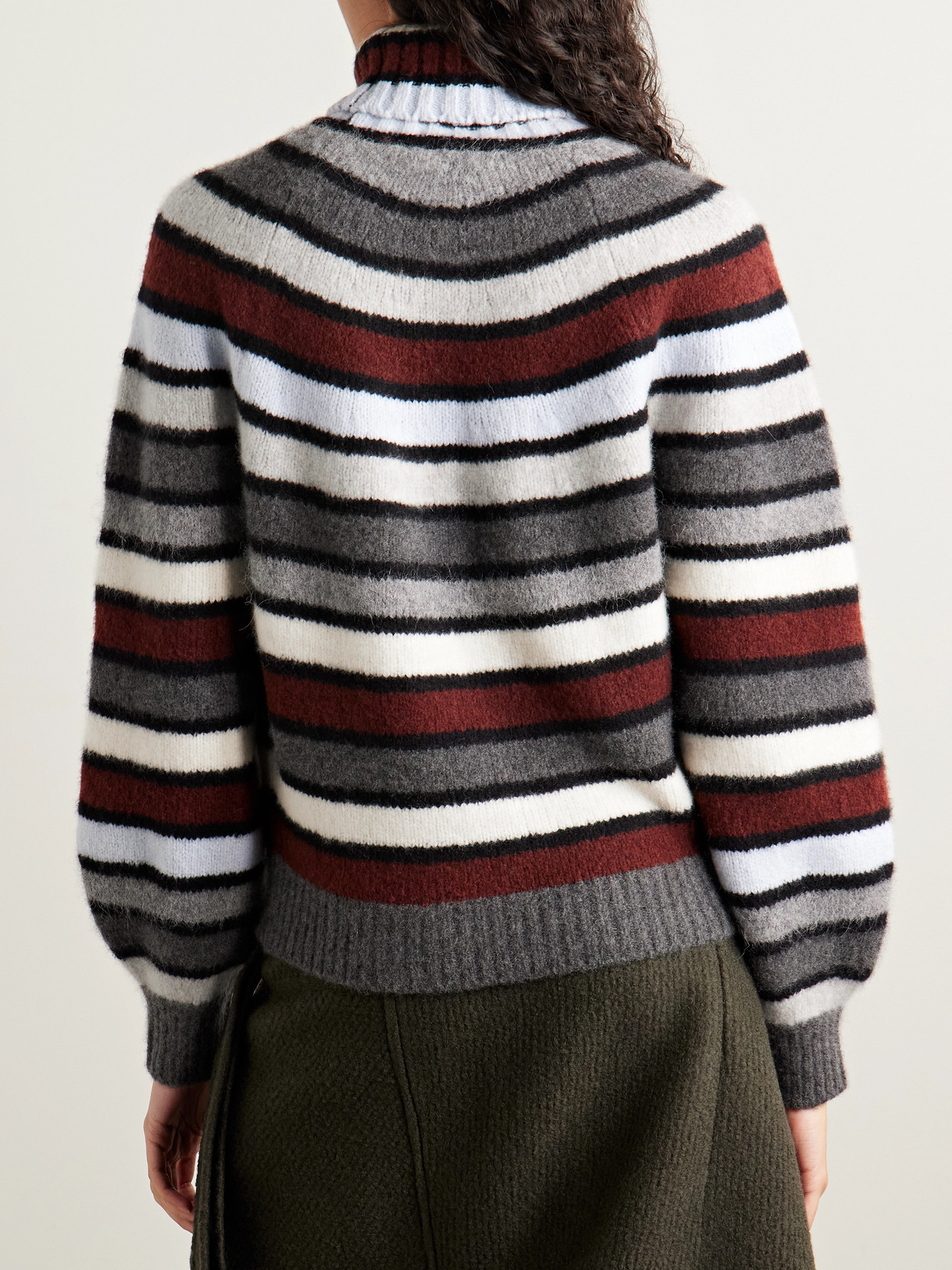 Proenza Schouler Danea Striped Cashmere-blend Turtleneck Sweater In Multi