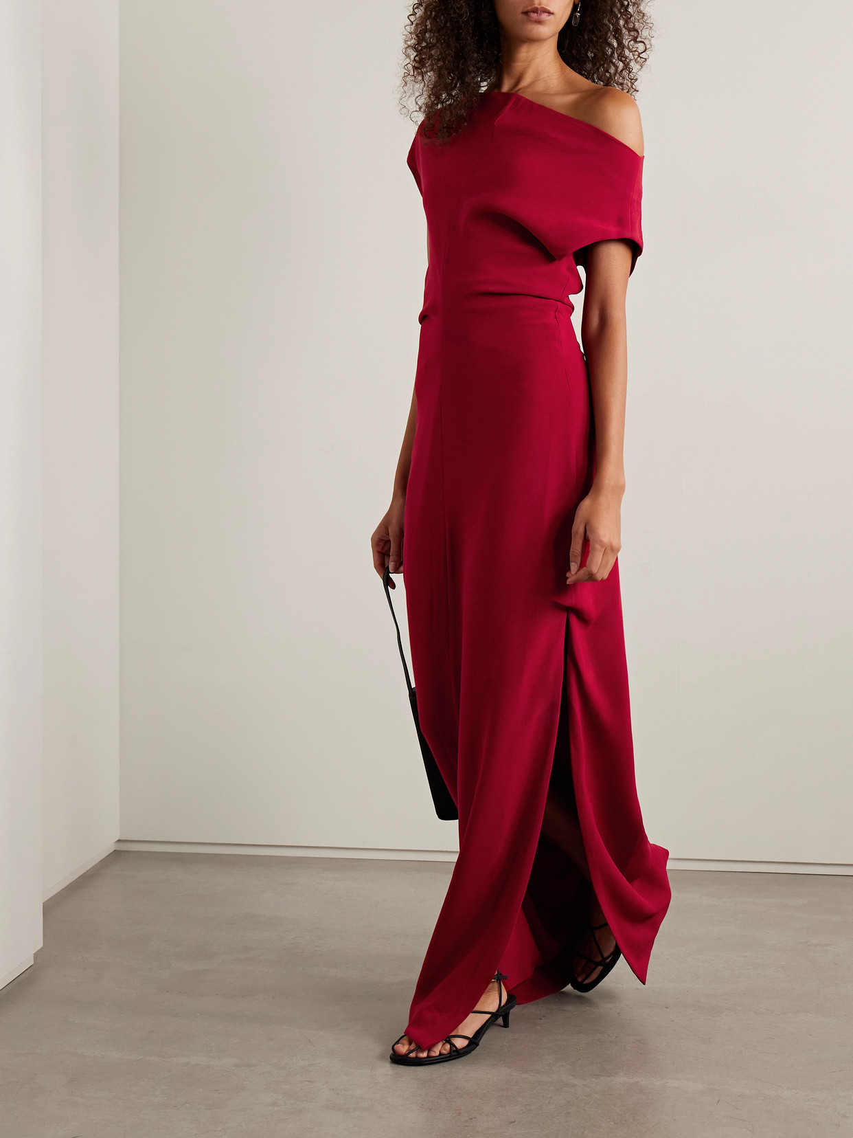 Rosina Off-The-Shoulder Crepe Maxi Dress