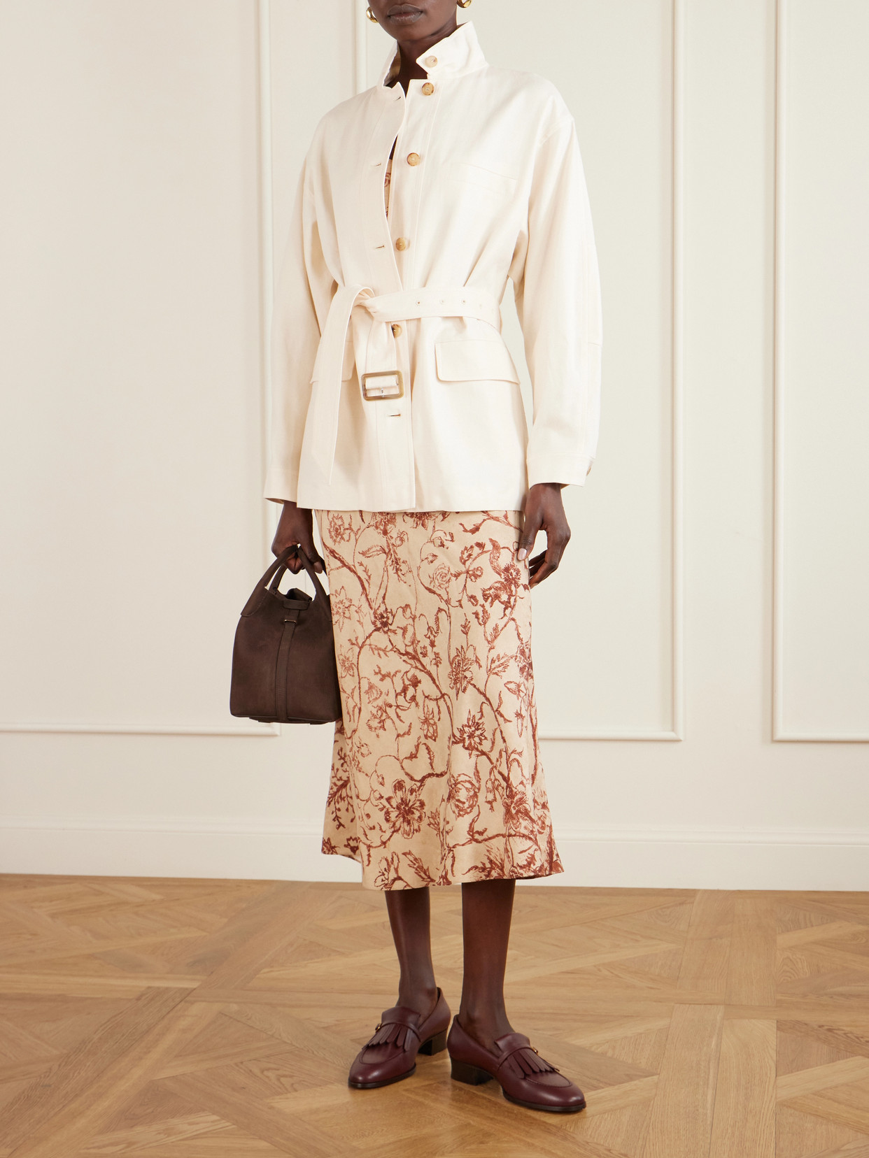 Lismore Belted Linen And Wool-Blend Jacket