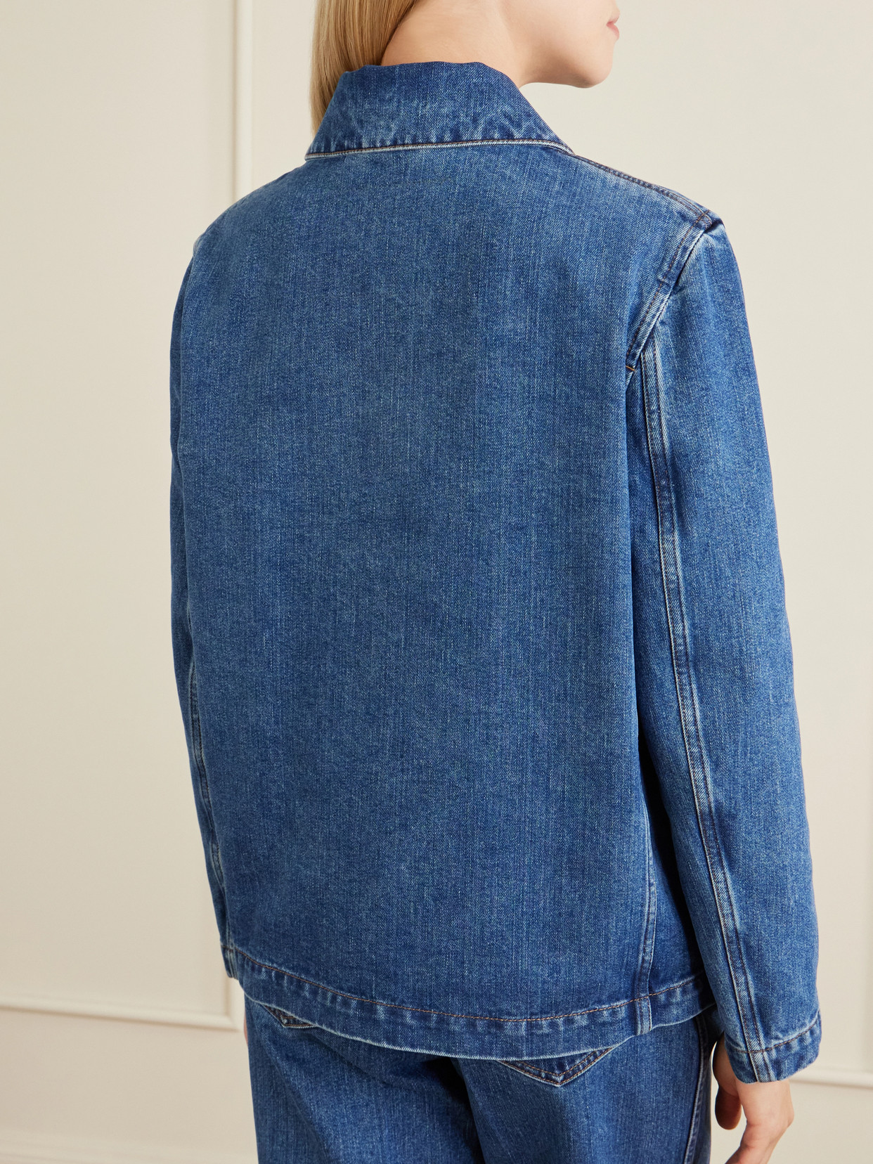 Cotton And Silk-Blend Denim Jacket