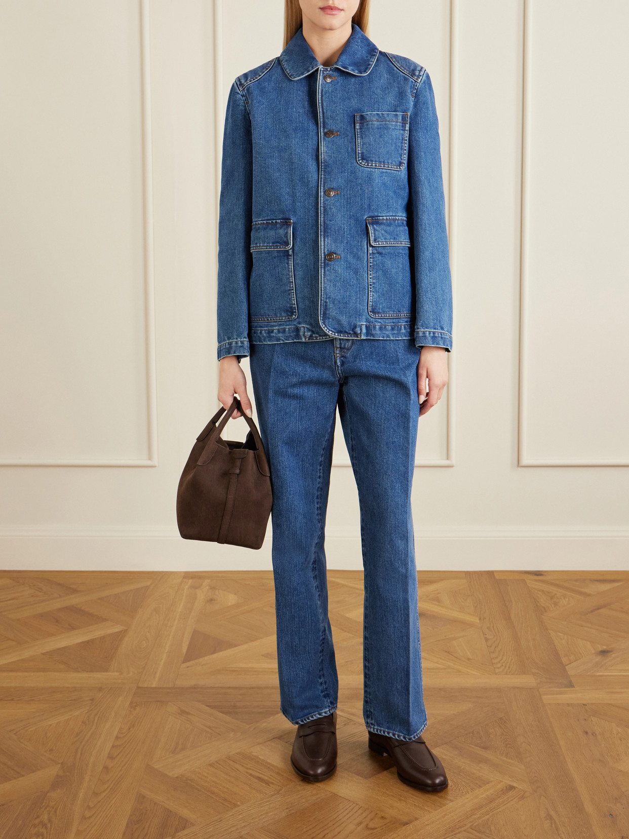 Cotton And Silk-Blend Denim Jacket