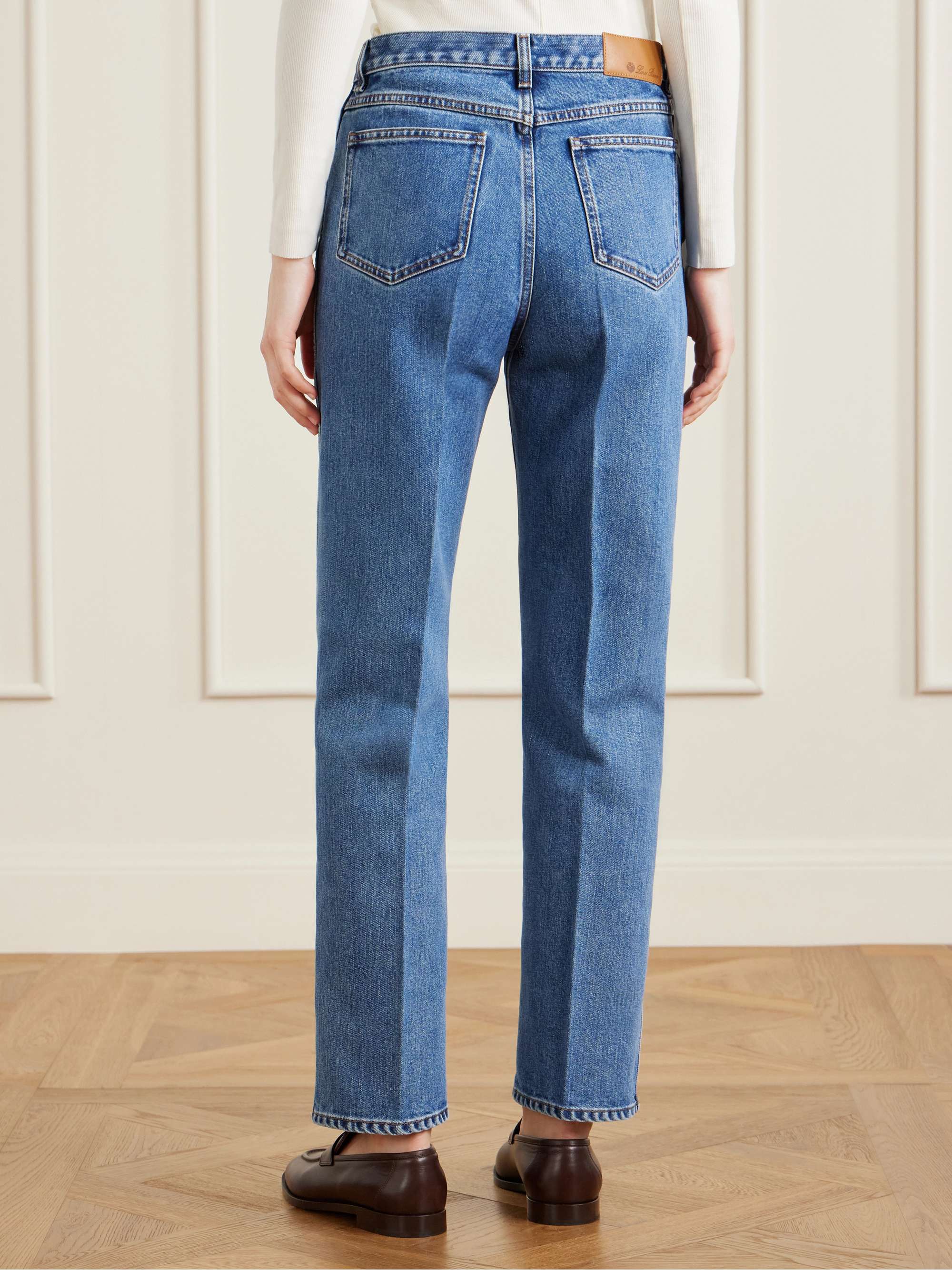 LORO PIANA Brooke cropped mid-rise slim-leg jeans | NET-A-PORTER