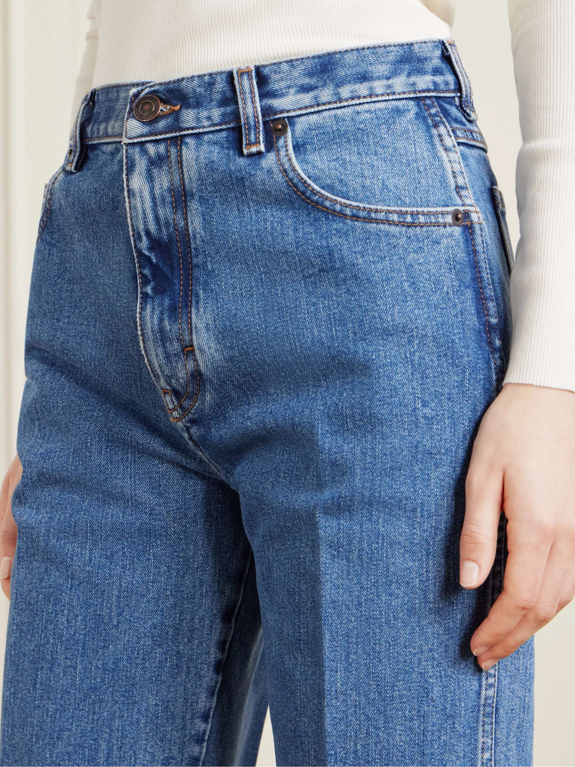 LORO PIANA Brooke cropped mid-rise slim-leg jeans | NET-A-PORTER