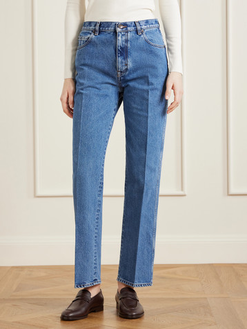 Loro Piana Brooke cropped mid-rise slim-leg jeans