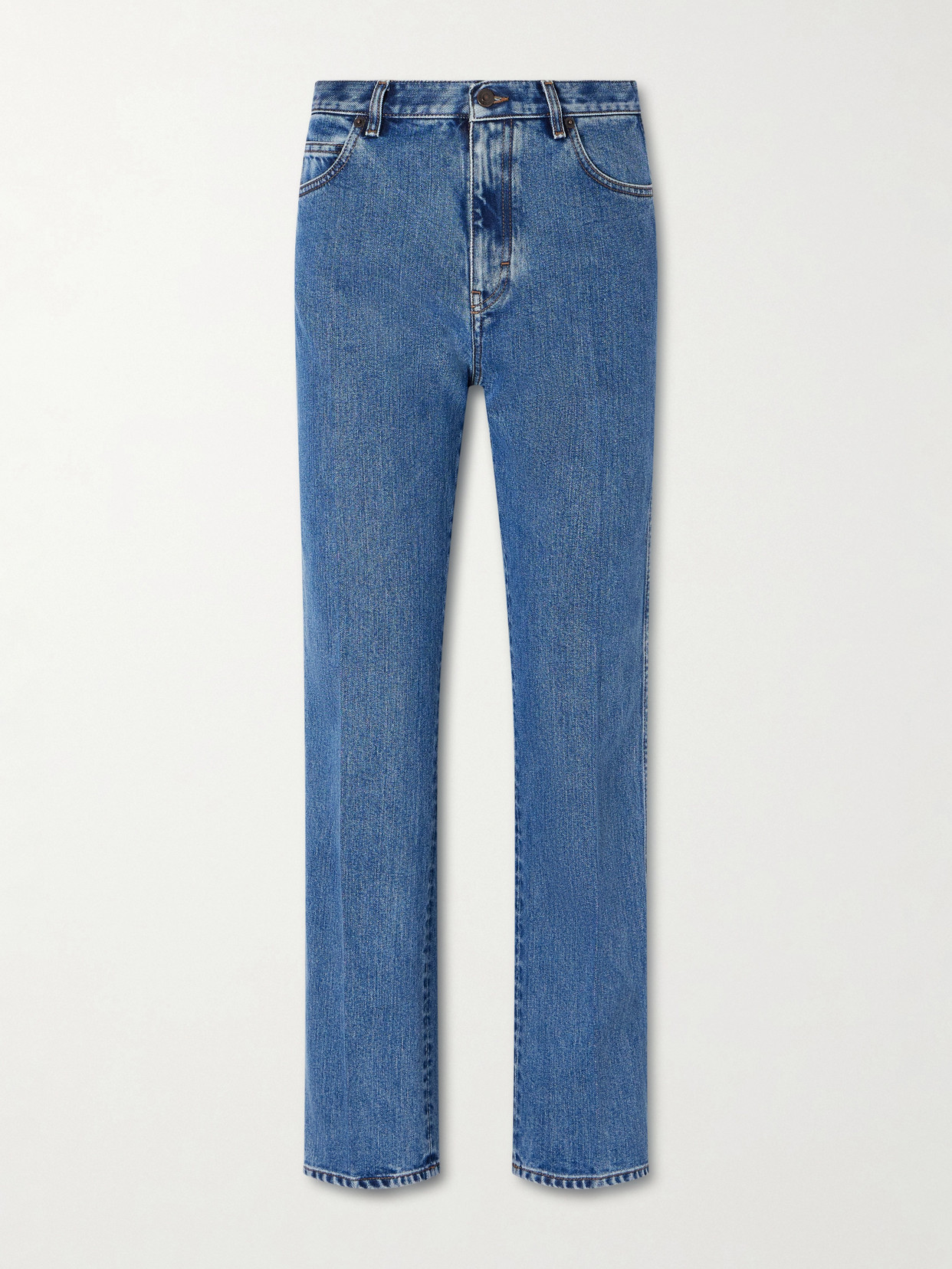 Loro Piana Brooke Cropped Mid-rise Slim-leg Jeans In Blue