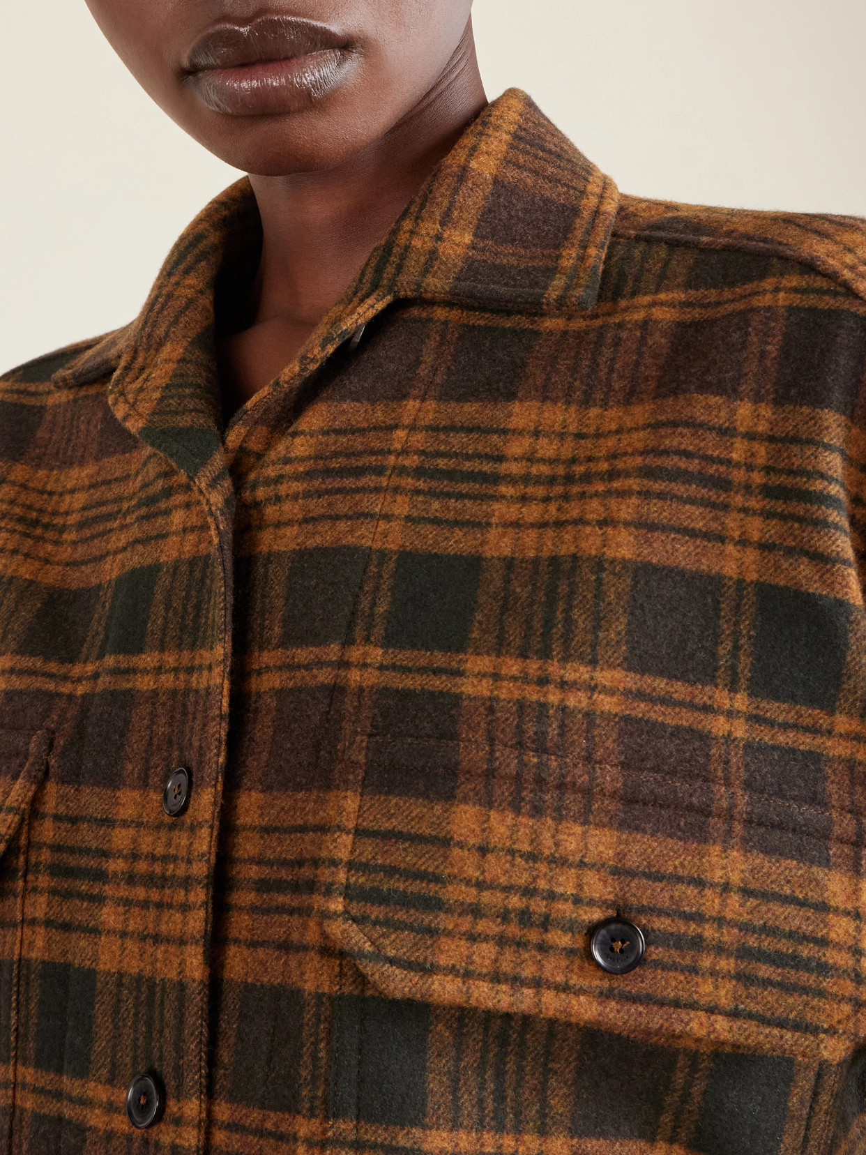 Darby Checked Wool And Cashmere-Blend Shirt