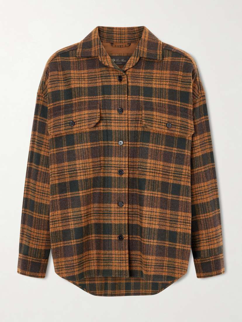 Loro Piana Darby Checked Wool And Cashmere-blend Shirt