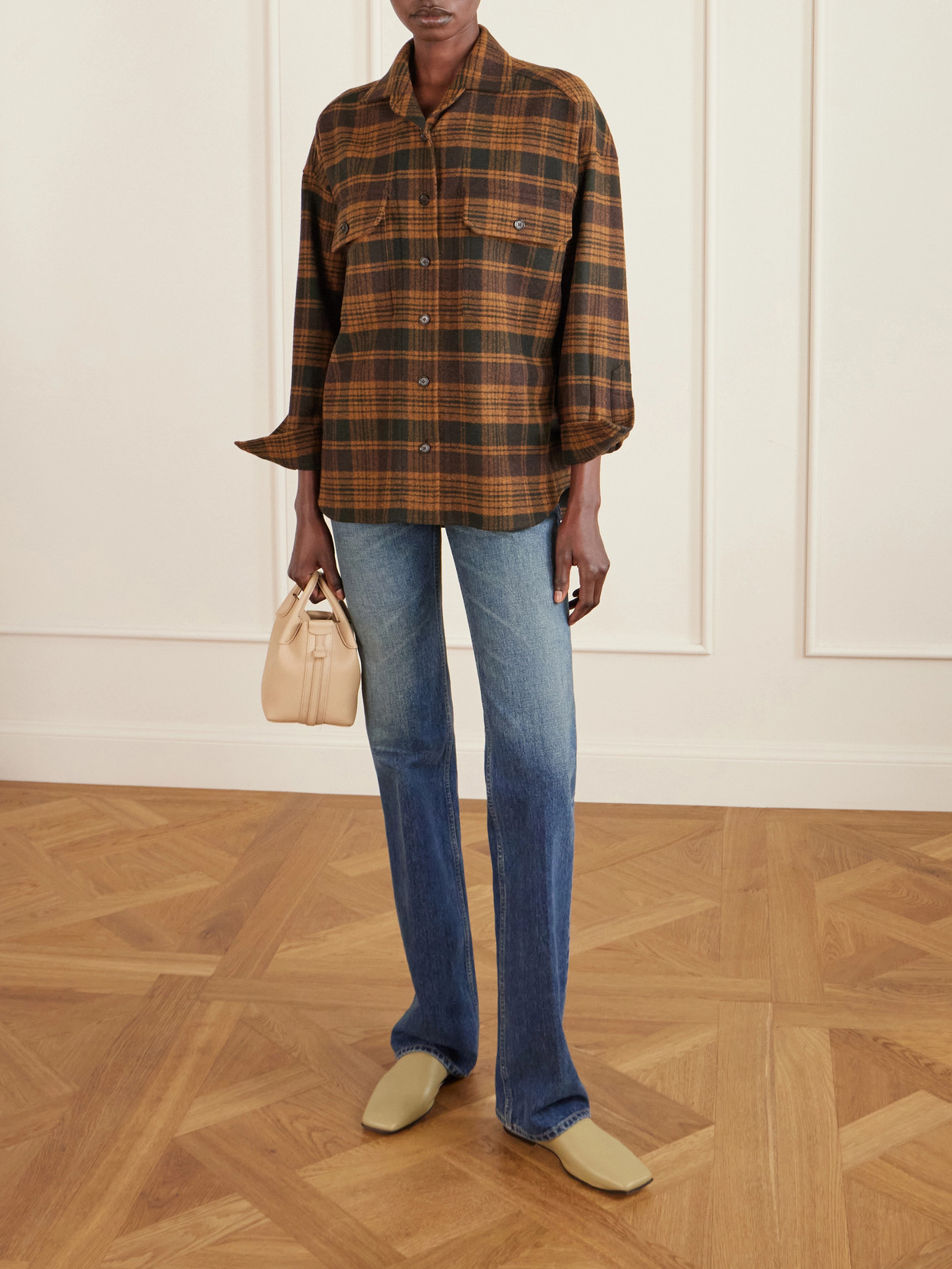 Darby Checked Wool And Cashmere-Blend Shirt