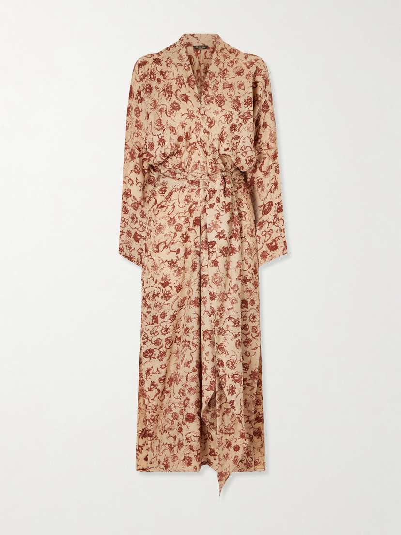 Loro Piana Laura Floral-print Silk Midi Dress