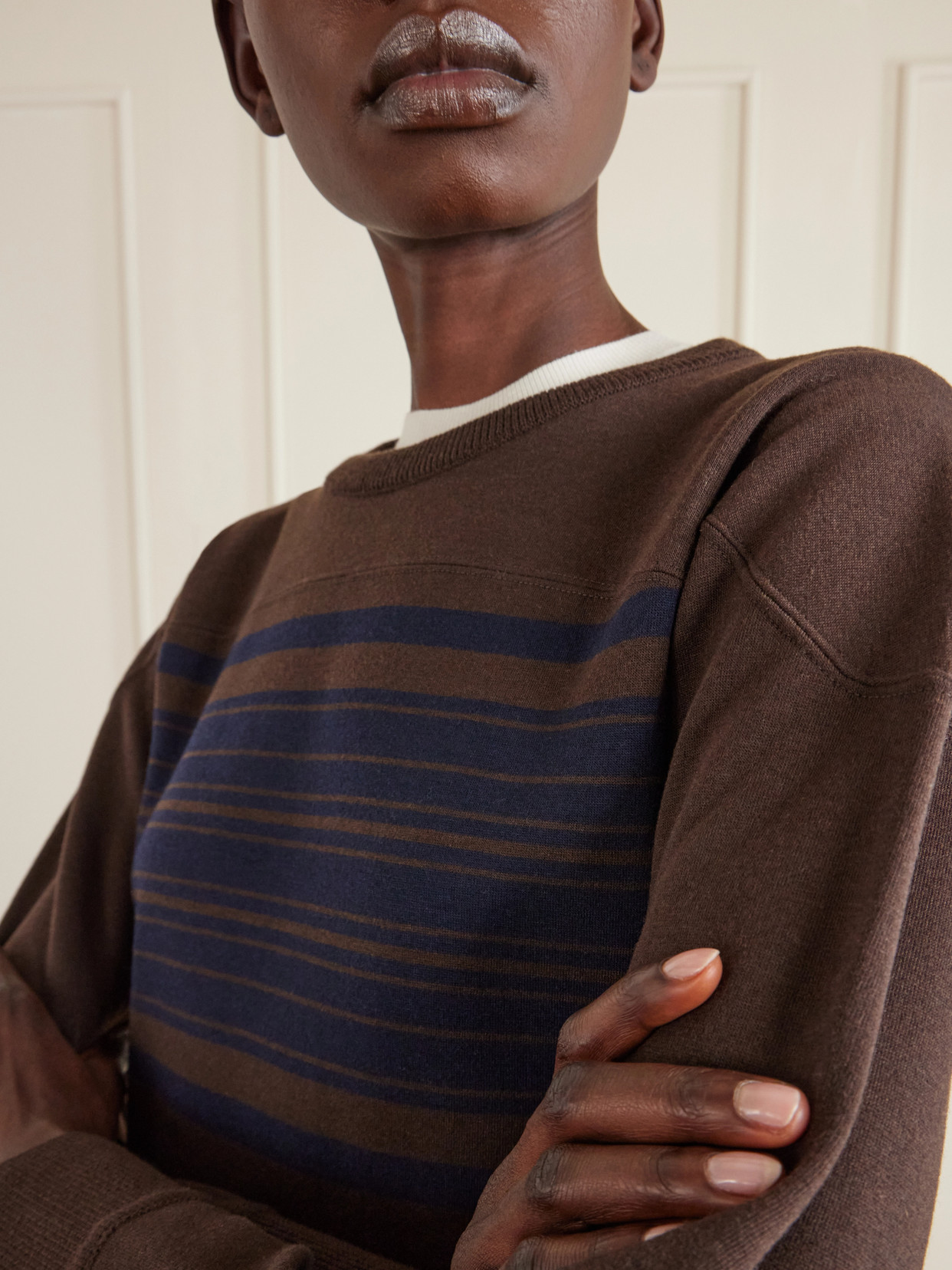 Winterdale Striped Wool And Cashmere-Blend Sweater