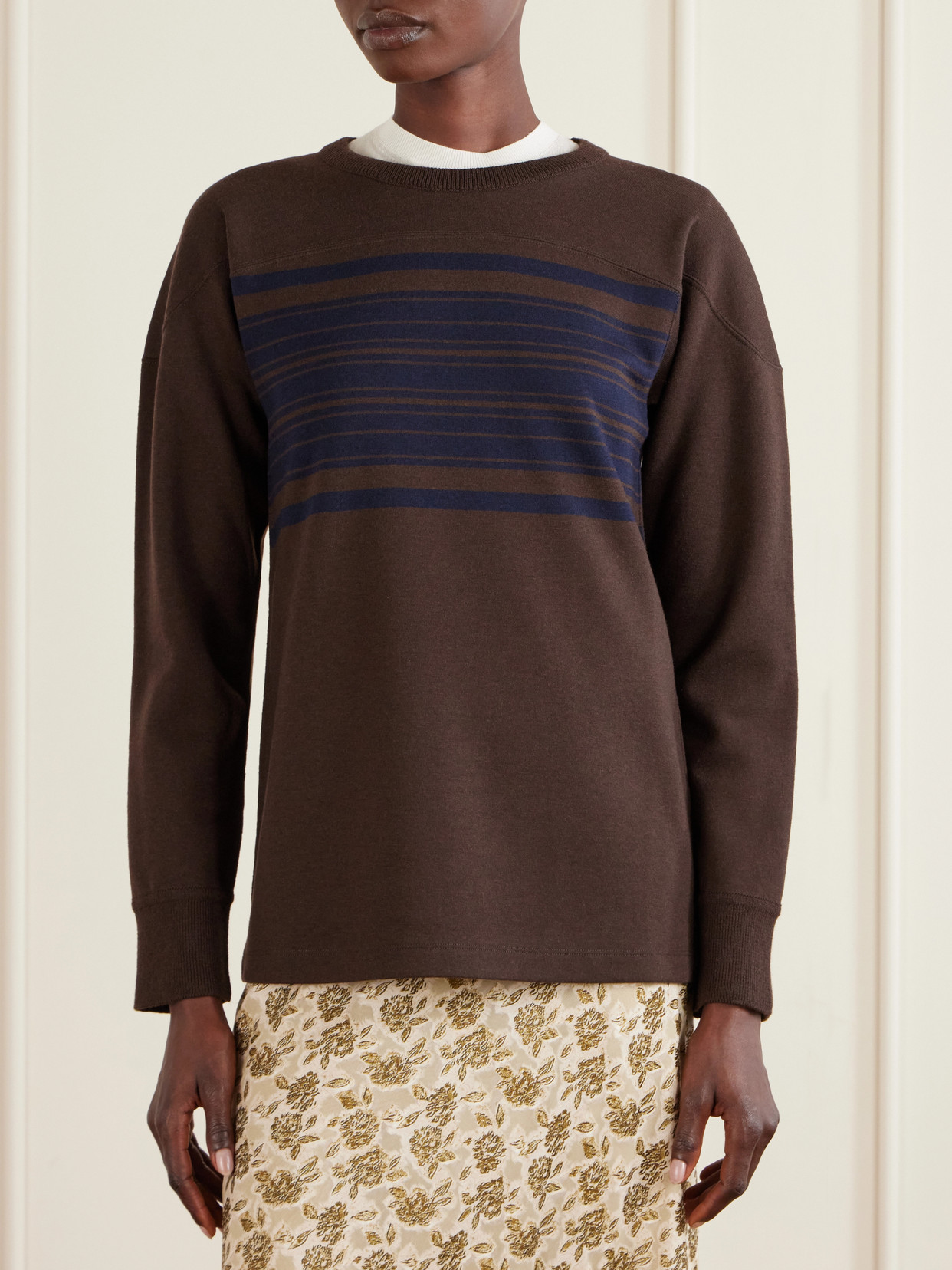Winterdale Striped Wool And Cashmere-Blend Sweater