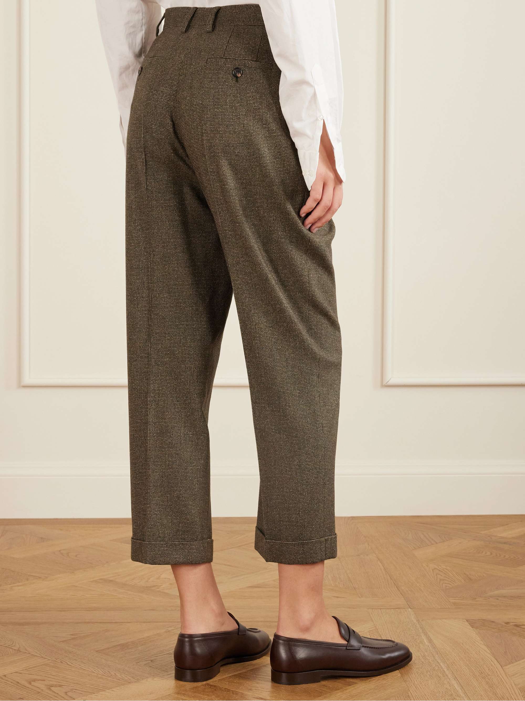 LORO PIANA Louis cropped wool and cashmere-blend straight-leg