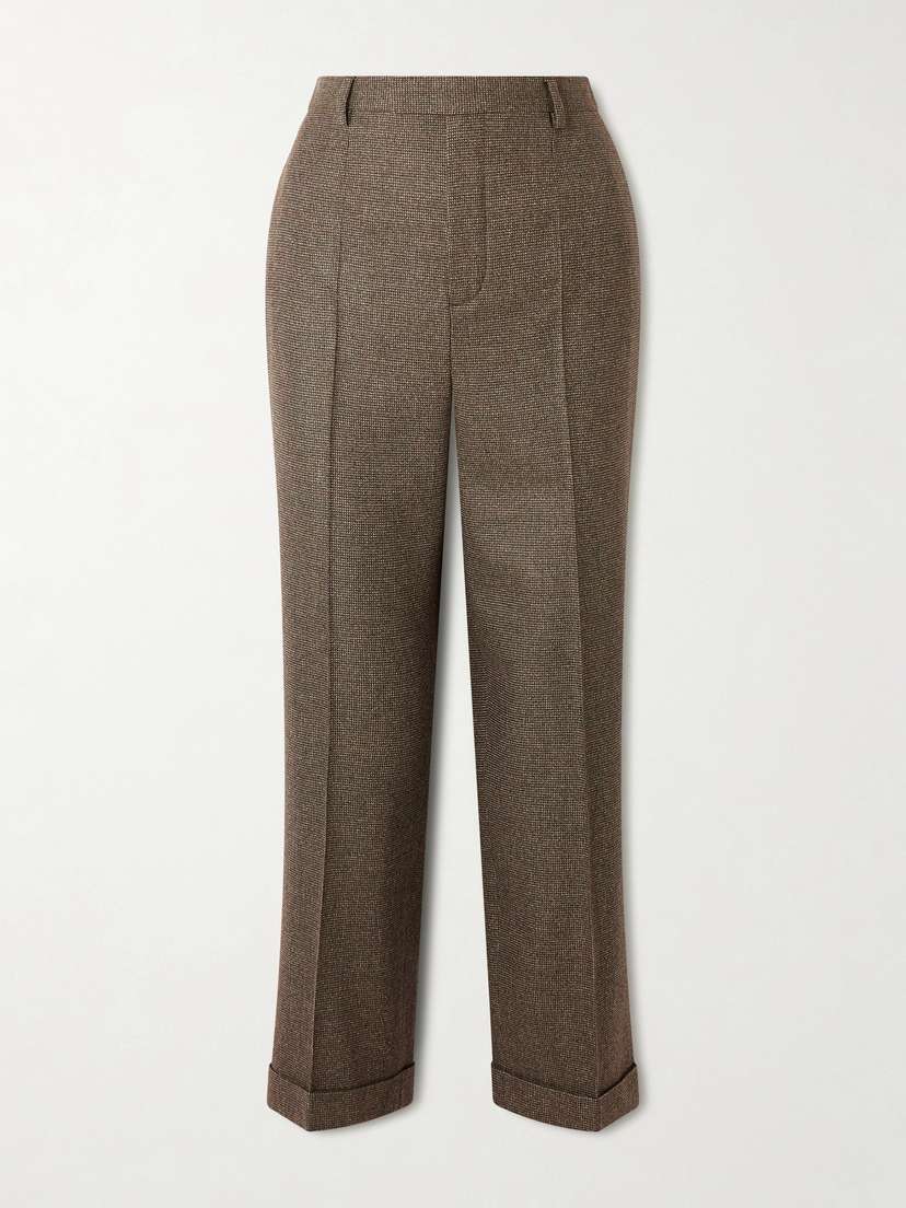 Loro Piana Louis Cropped Wool And Cashmere-blend Straight-leg Pants