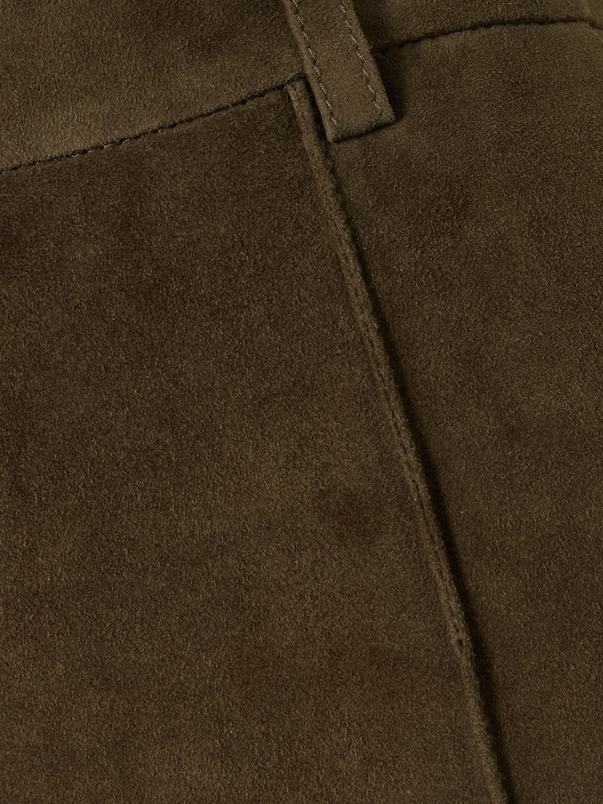 Victoria Beckham Cropped Suede Flared Pants In Brown
