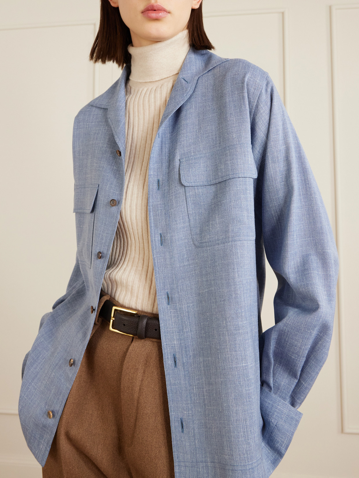 Ida Wool, Silk And Linen-Blend Shirt