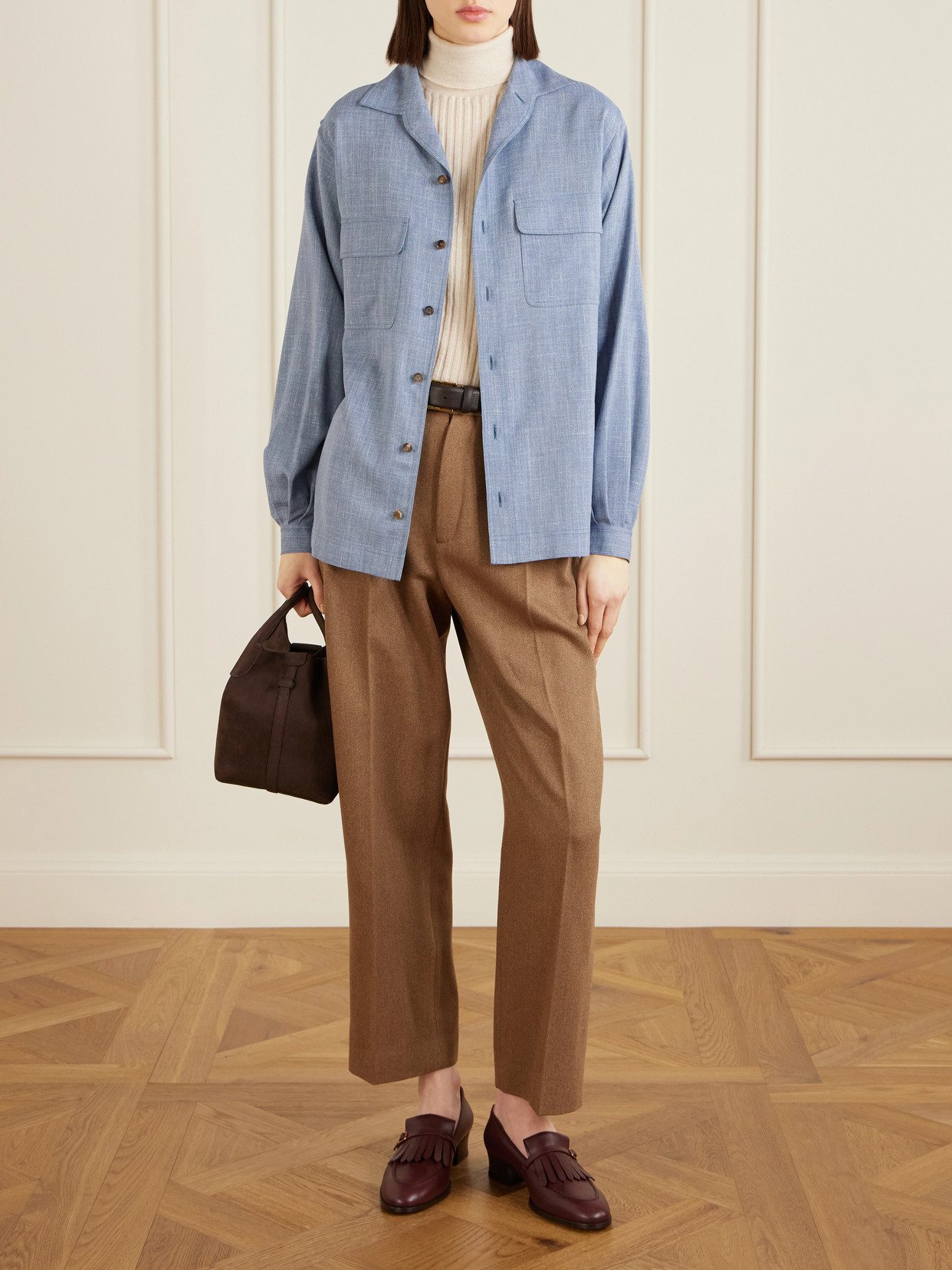 Ida Wool, Silk And Linen-Blend Shirt
