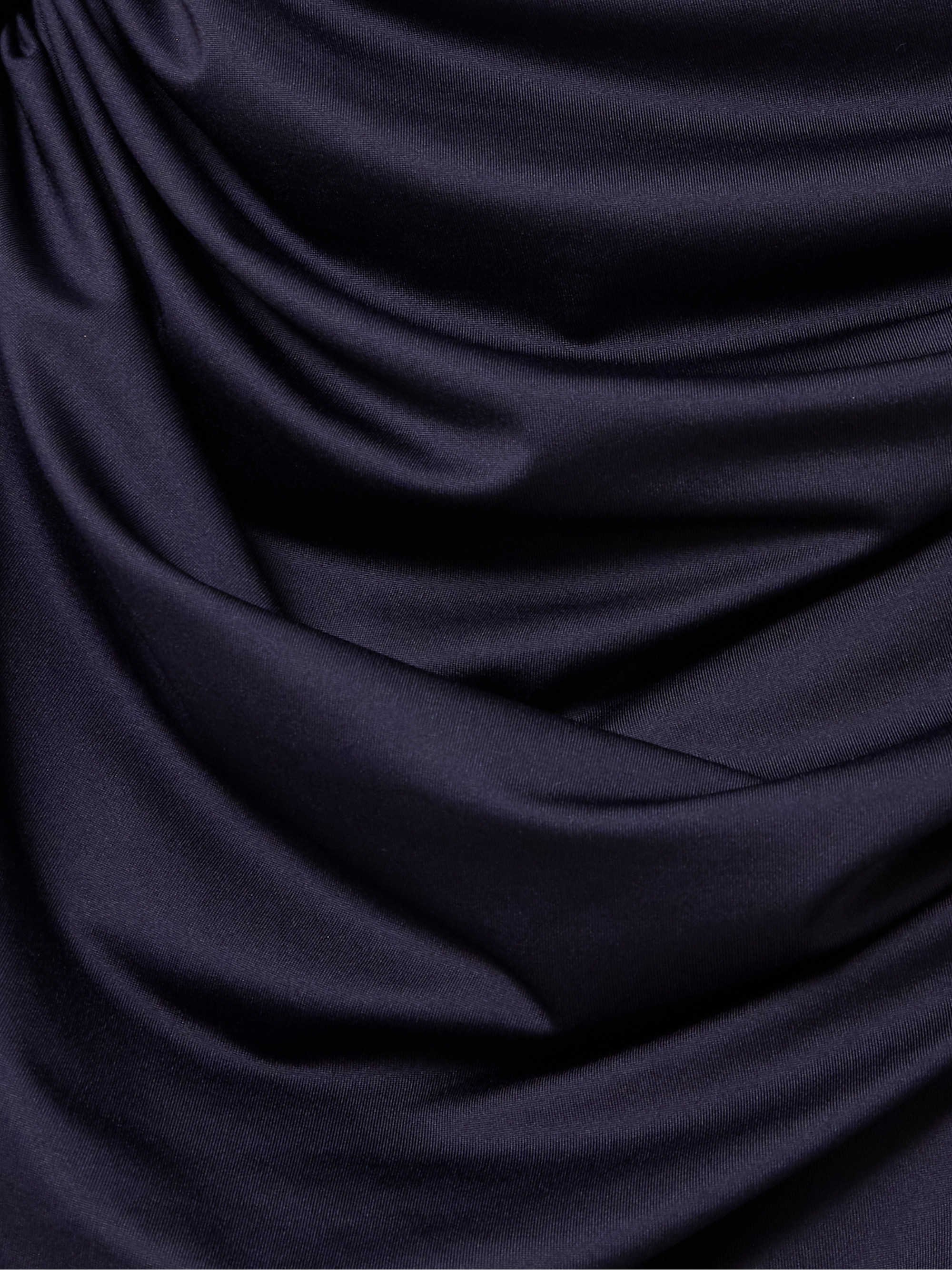 Victoria Beckham Gathered draped jersey turtleneck midi dress