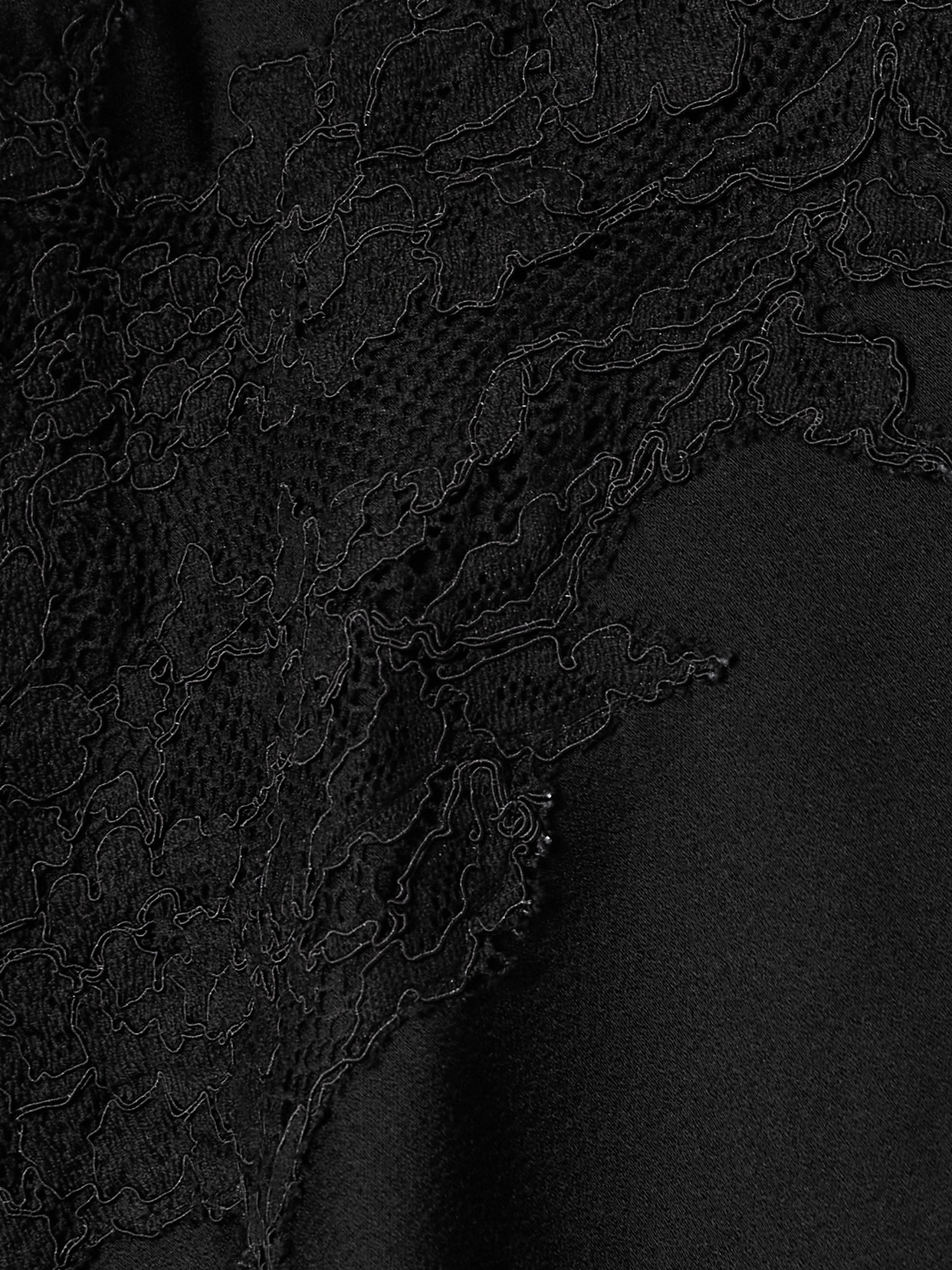 Victoria Beckham Lace-trimmed Satin-crepe Camisole In Black