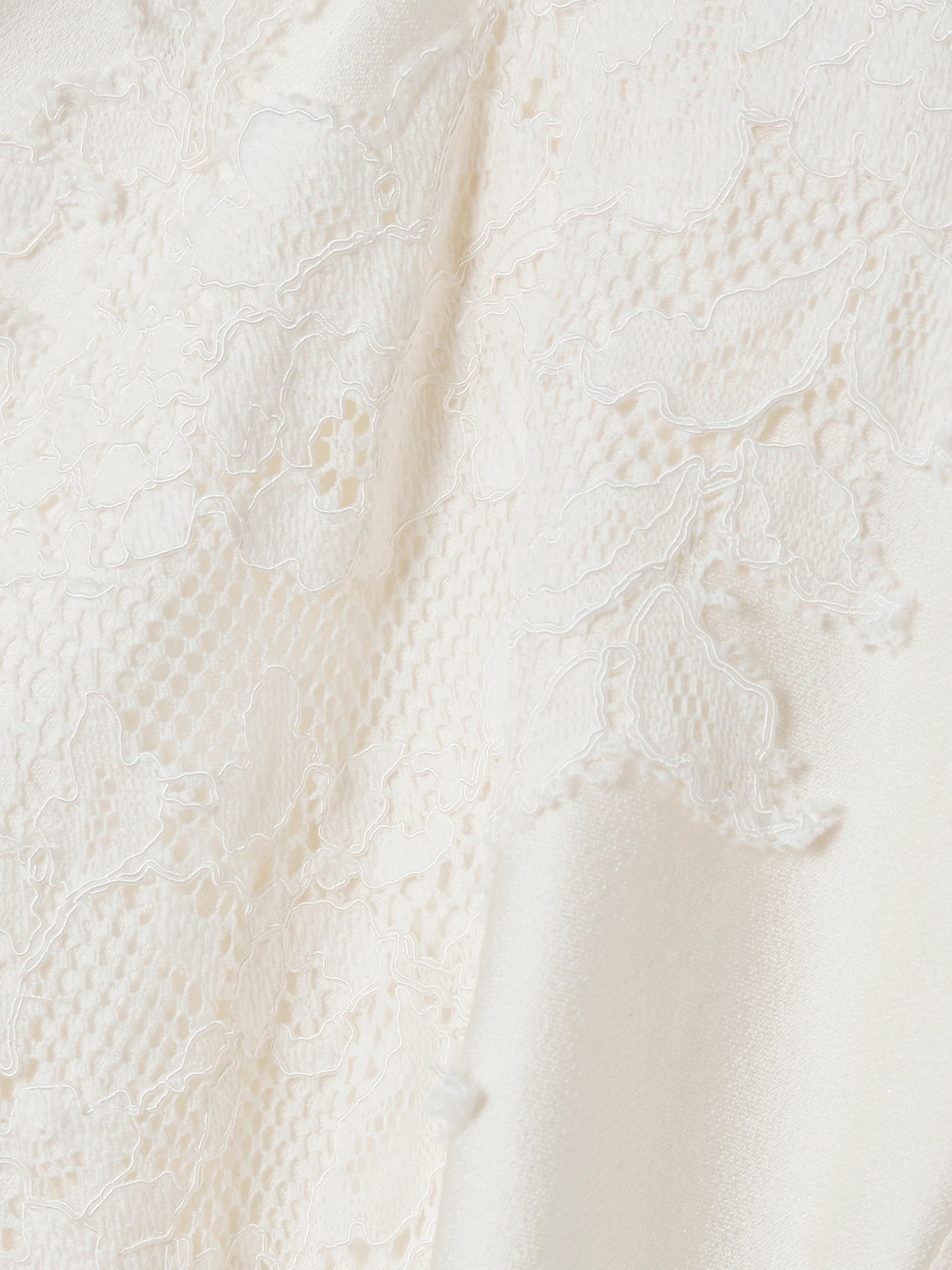 Victoria Beckham Lace-trimmed Satin-crepe Gown In White