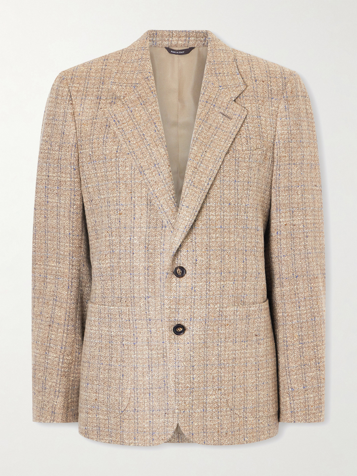 Loro Piana Hedland Checked Tweed Blazer In Brown