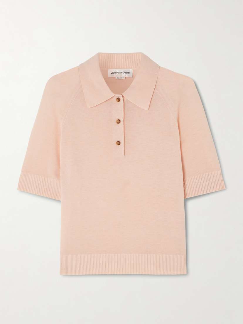 Victoria Beckham Merino Wool Polo Shirt