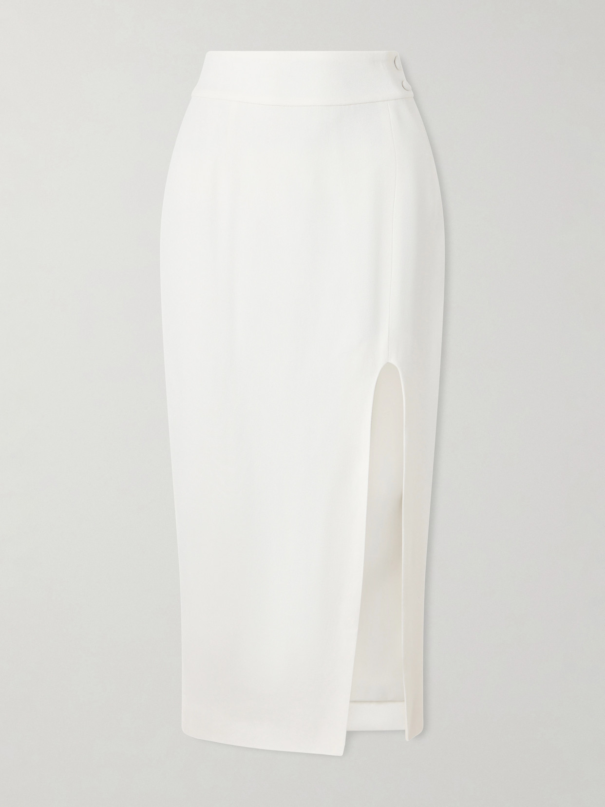 Victoria Beckham Twill Midi Skirt In White