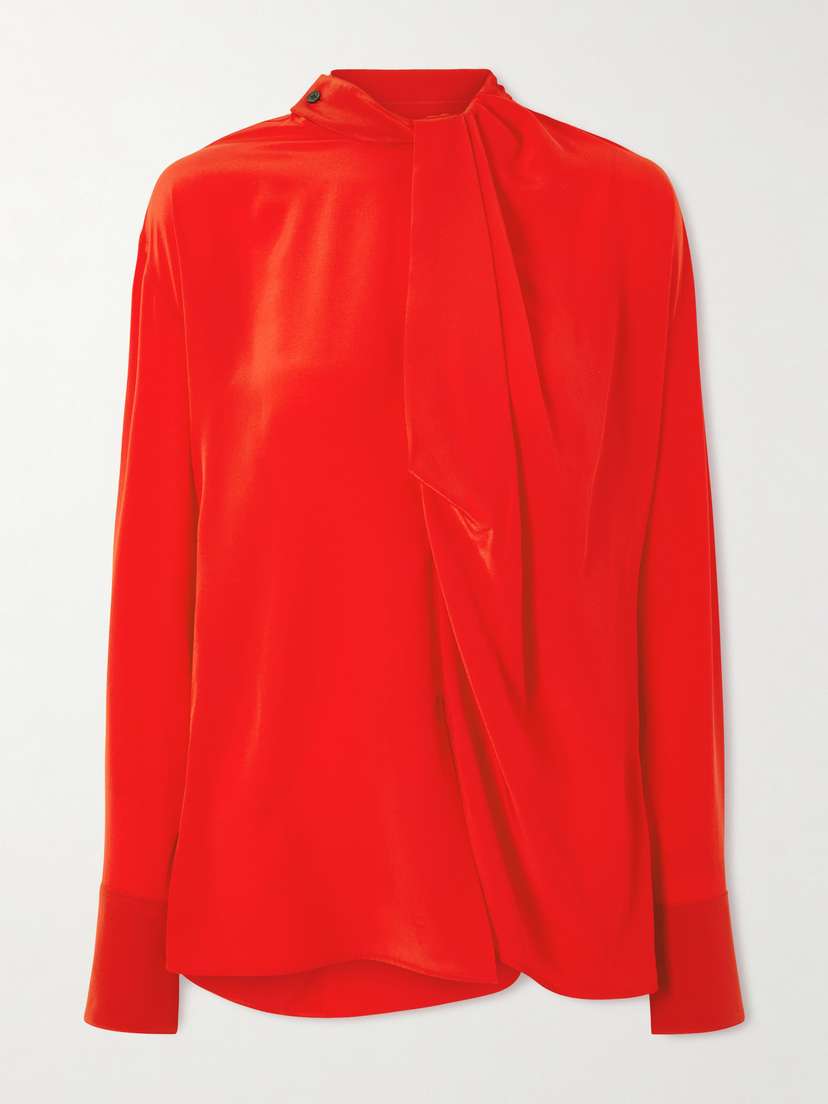 Victoria Beckham Draped Silk Blouse