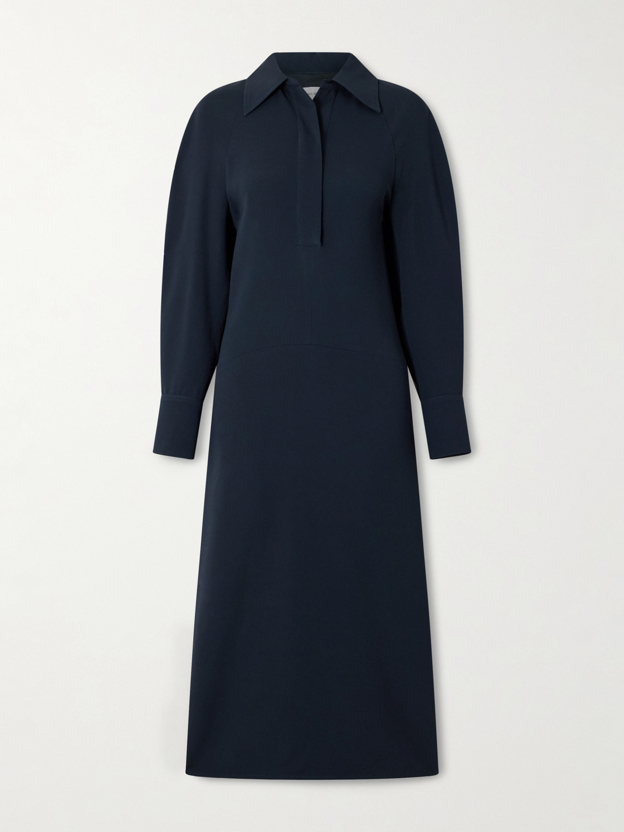 Victoria Beckham Crepe Midi Dress In Black