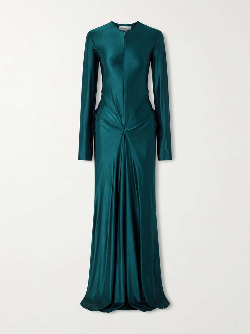 Victoria Beckham Gathered Satin Gown