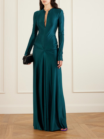 Victoria Beckham Gathered satin gown