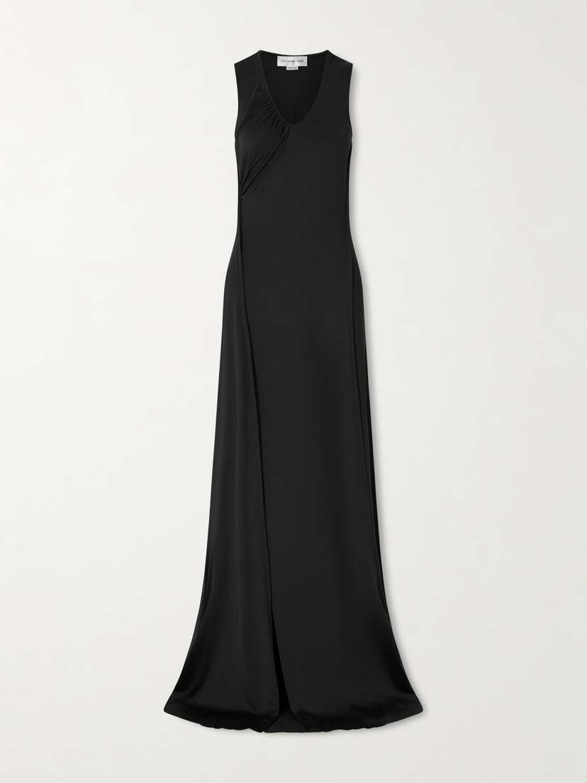 Victoria Beckham Gathered Satin Gown