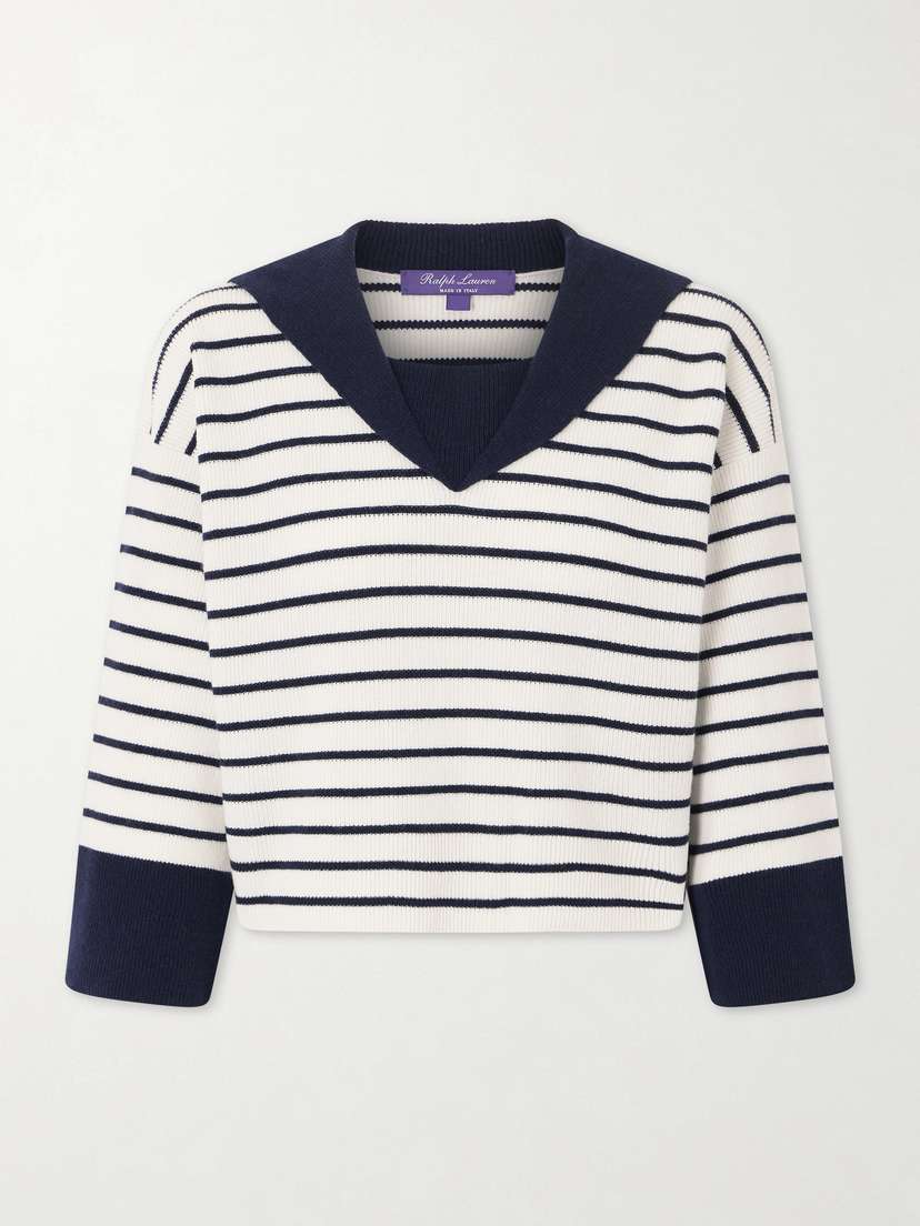 Ralph Lauren Collection Striped Cashmere Sweater
