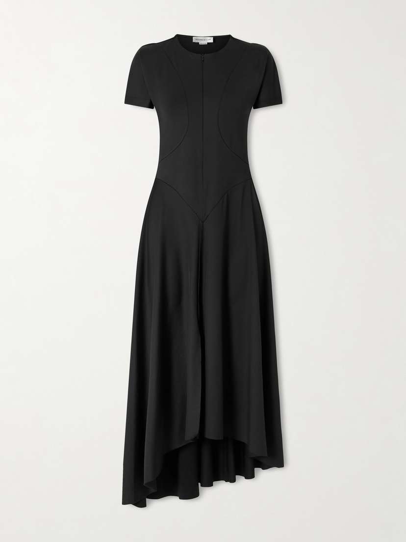 Victoria Beckham Stretch-jersey Zip-up Midi Dress