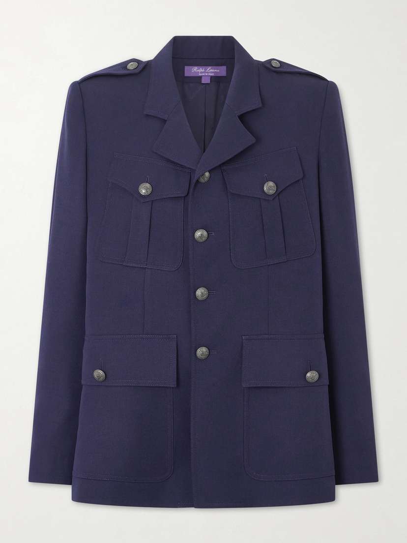 Ralph Lauren Collection Annabeth Grain De Poudre Wool Jacket