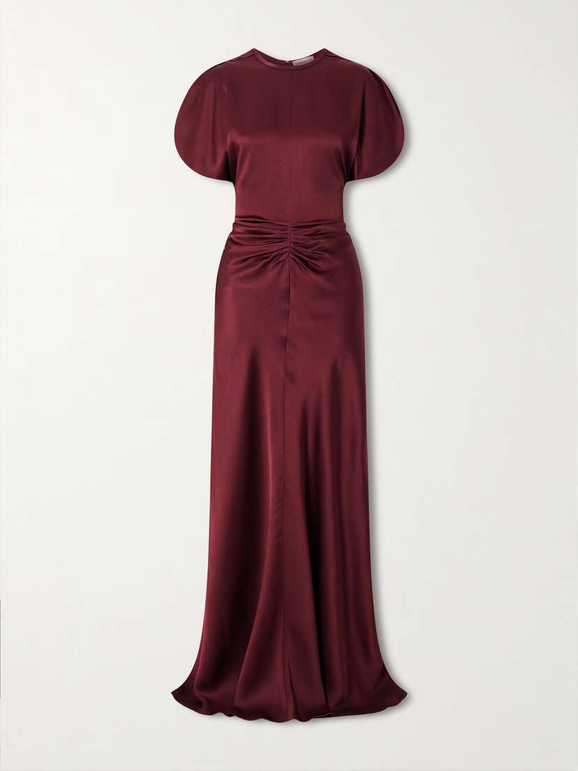 Victoria Beckham Isabella Ruched Satin Gown