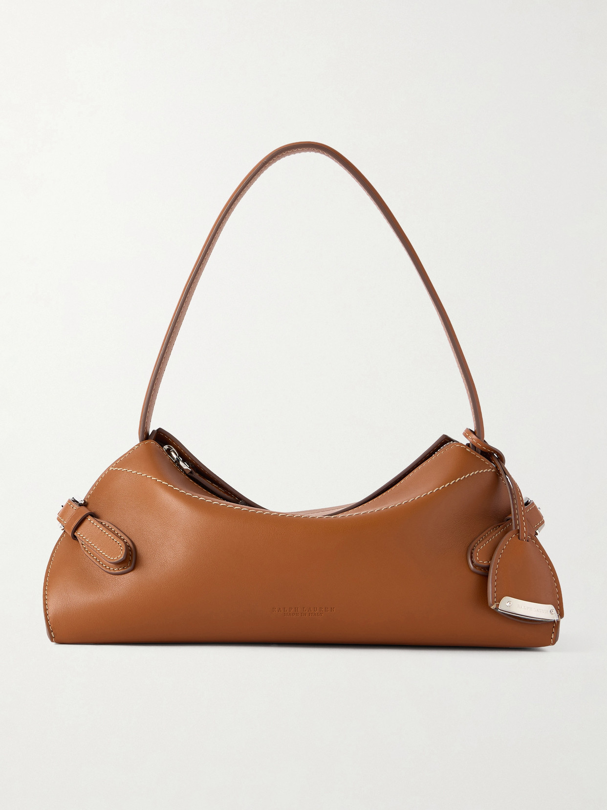 Ralph Lauren The Ralph Buckled Leather Shoulder Bag In Brown