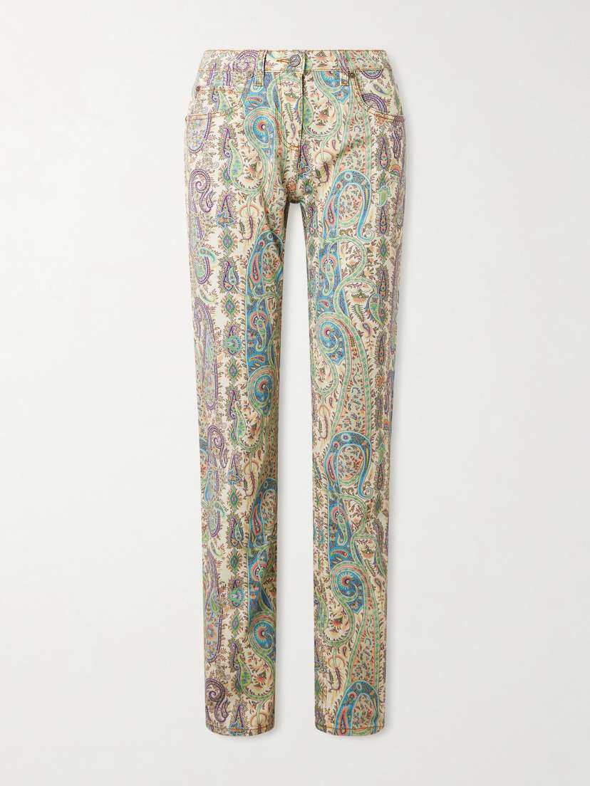 Etro Paisley-print Straight-leg Jeans