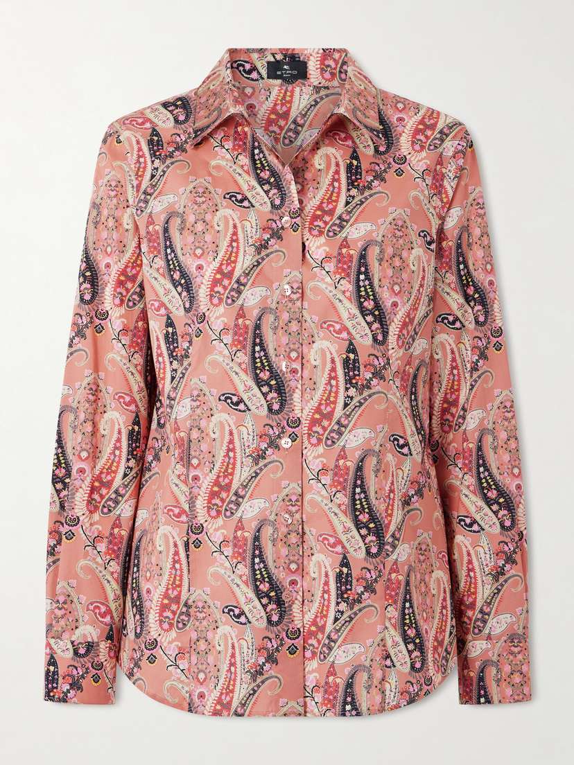 Etro Paisley-print Cotton-blend Poplin Shirt