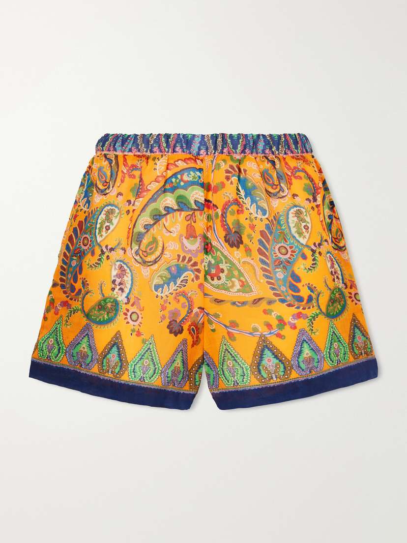 Etro Paisley-print Ramie Shorts