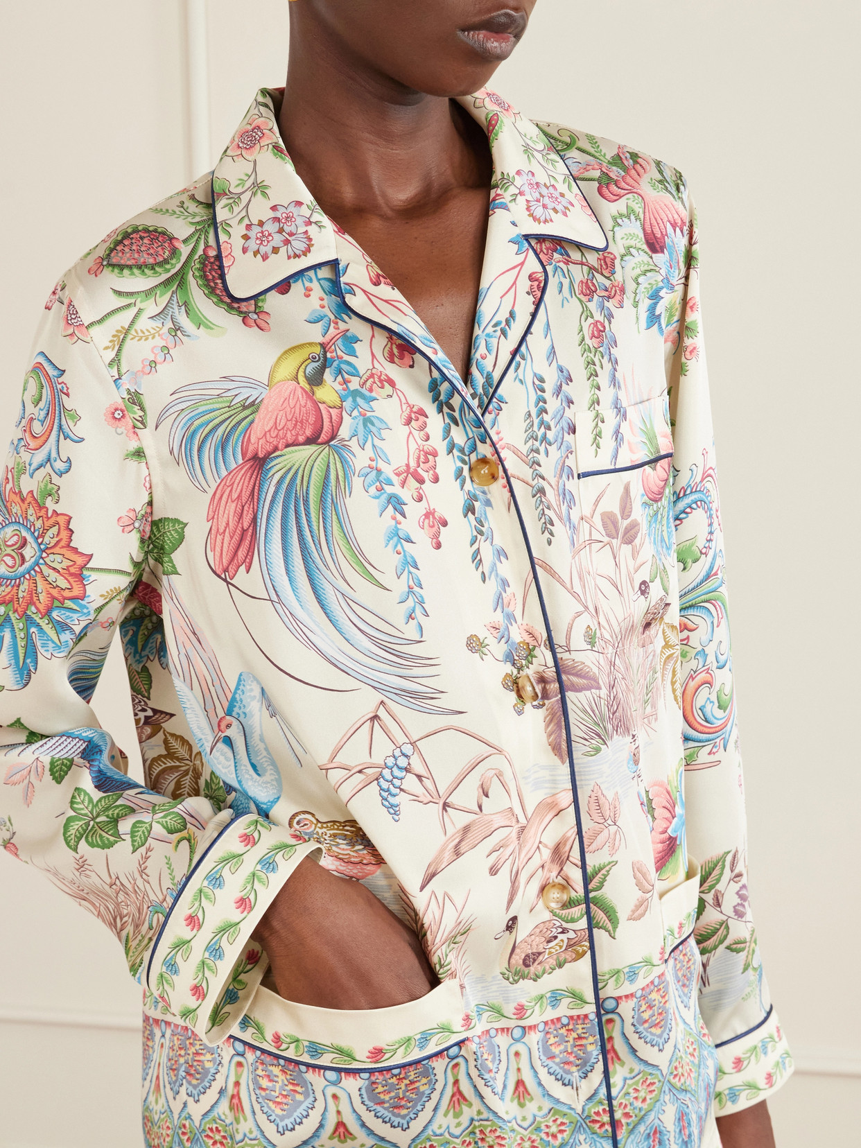 Printed Satin Shirt