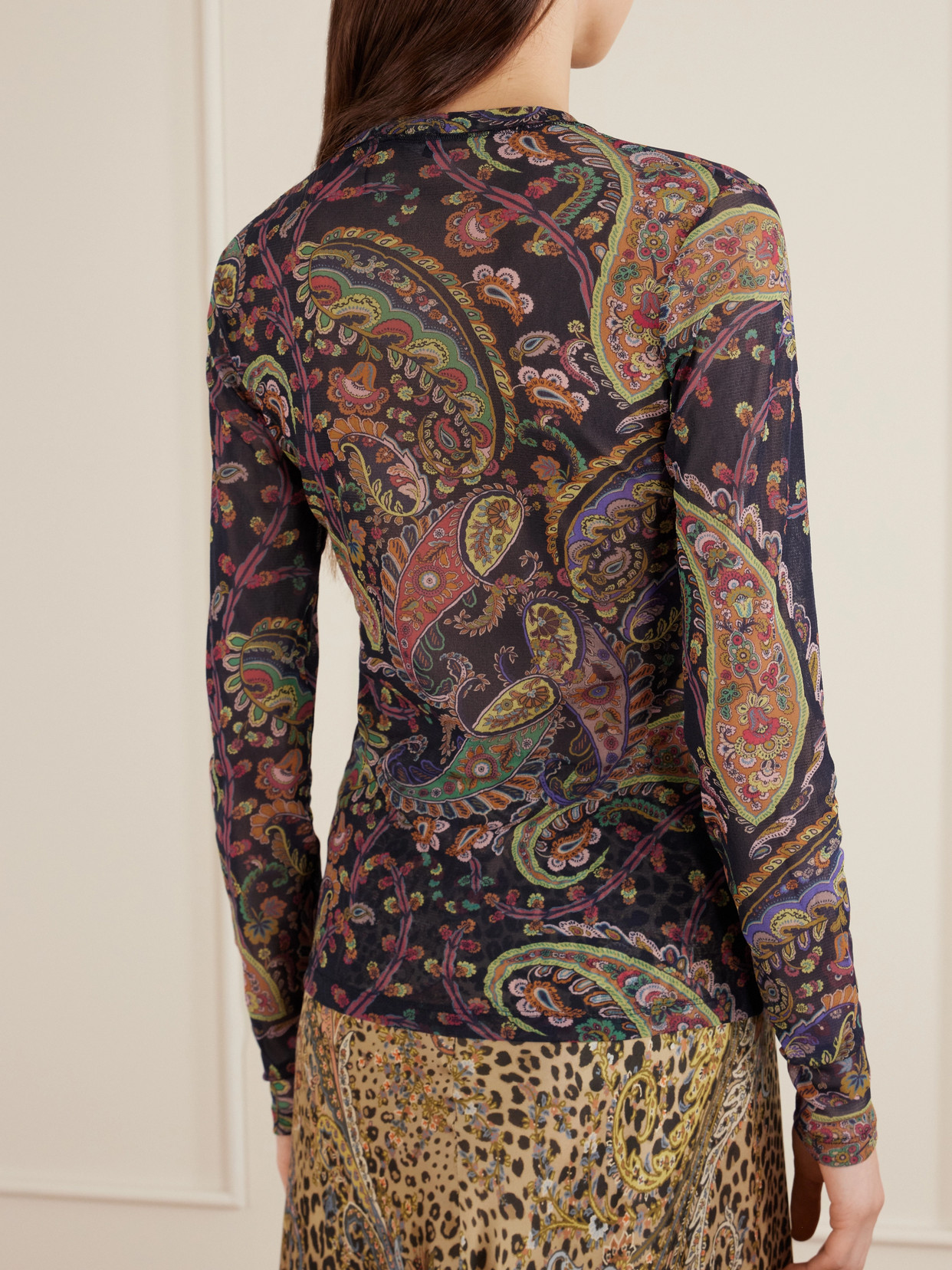 Paisley-Print Top
