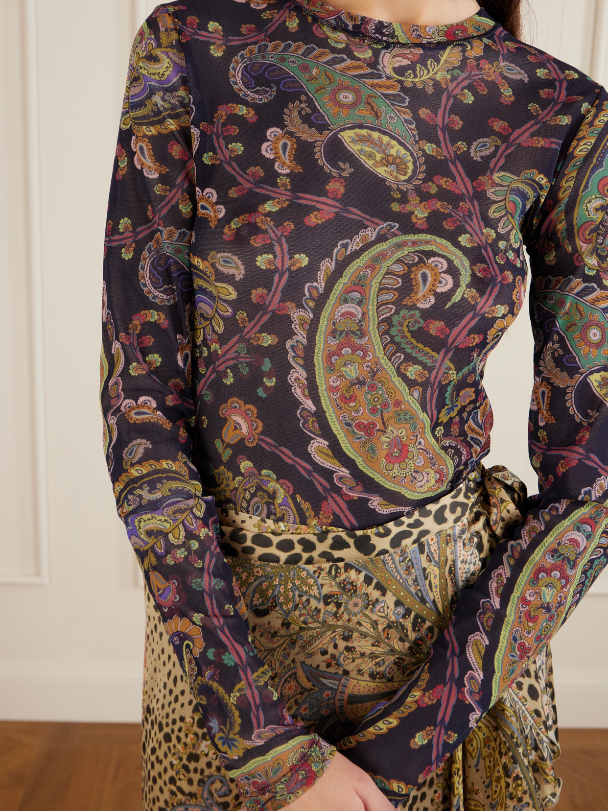 Paisley-Print Top
