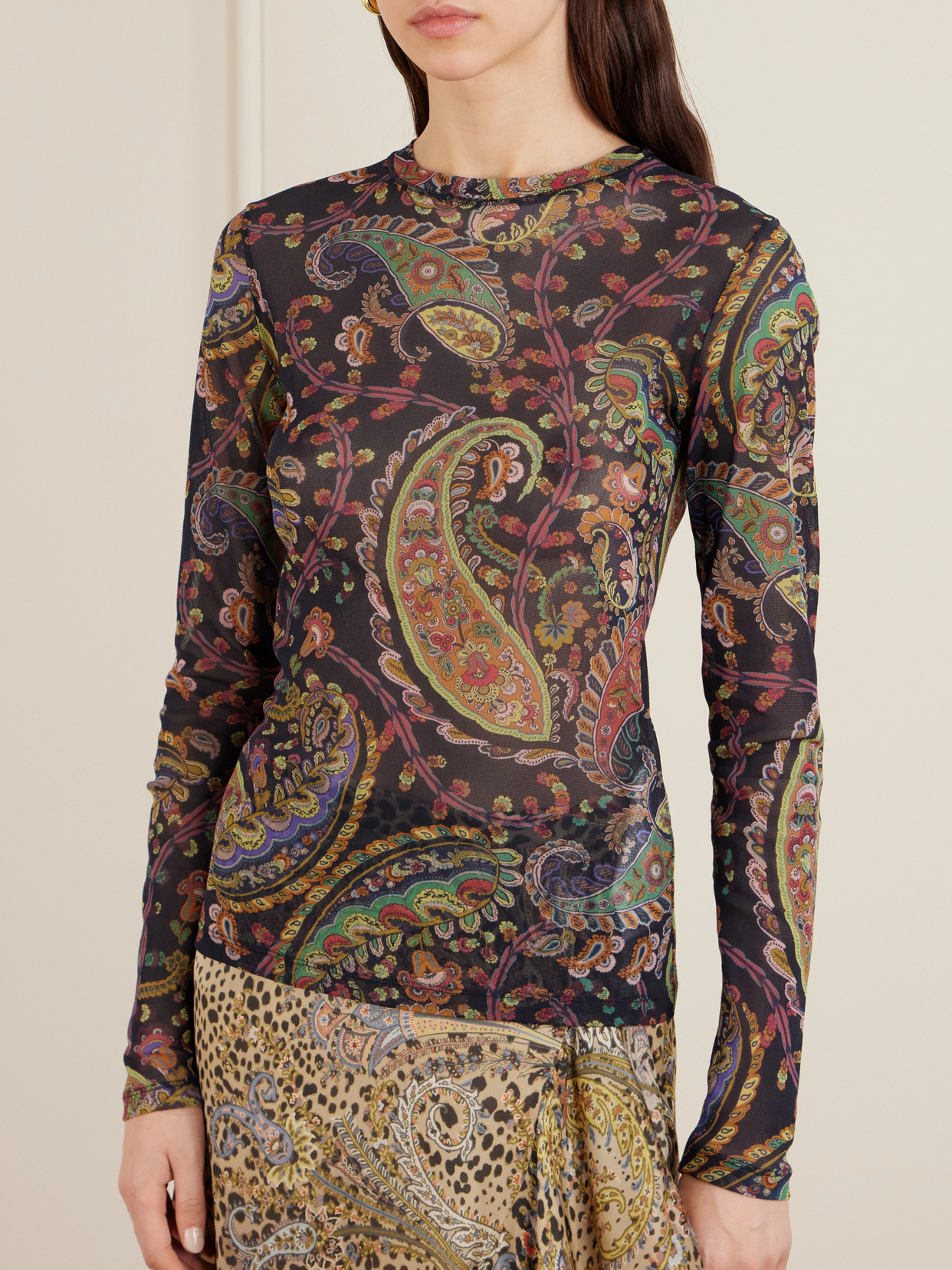 Paisley-Print Top