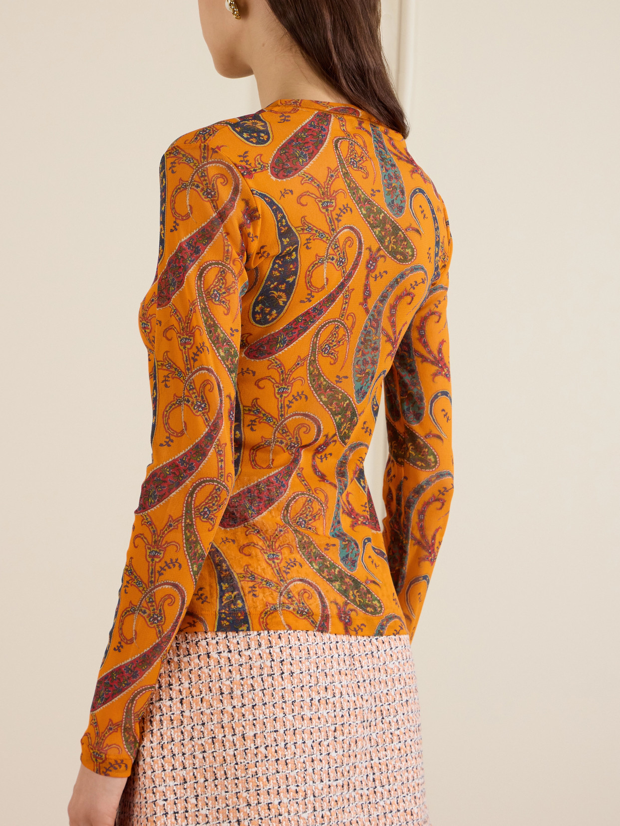 Paisley-Print Top